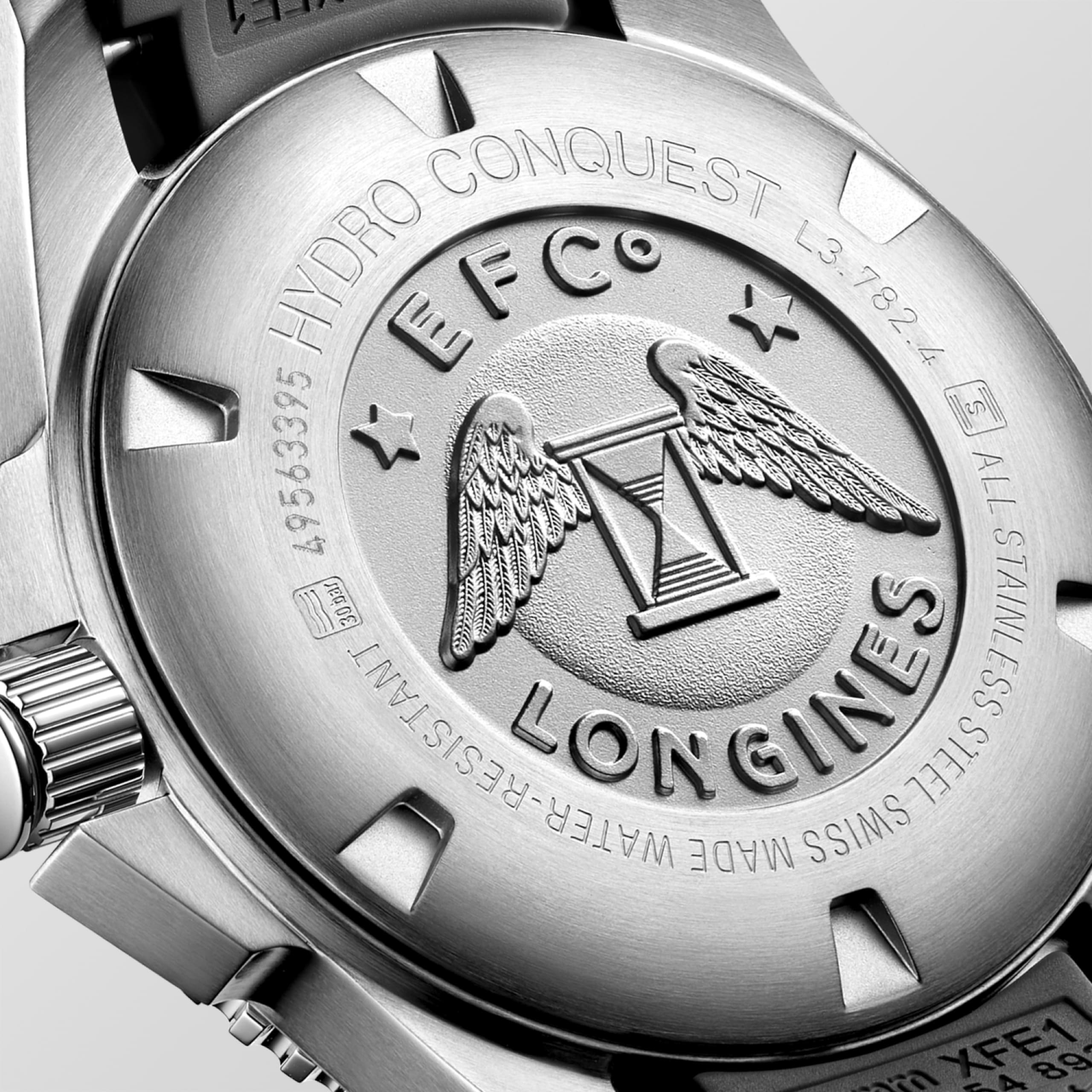Longines HYDROCONQUEST automaat roestvrij staal en keramische ring Watch - L3.782.4.76.9