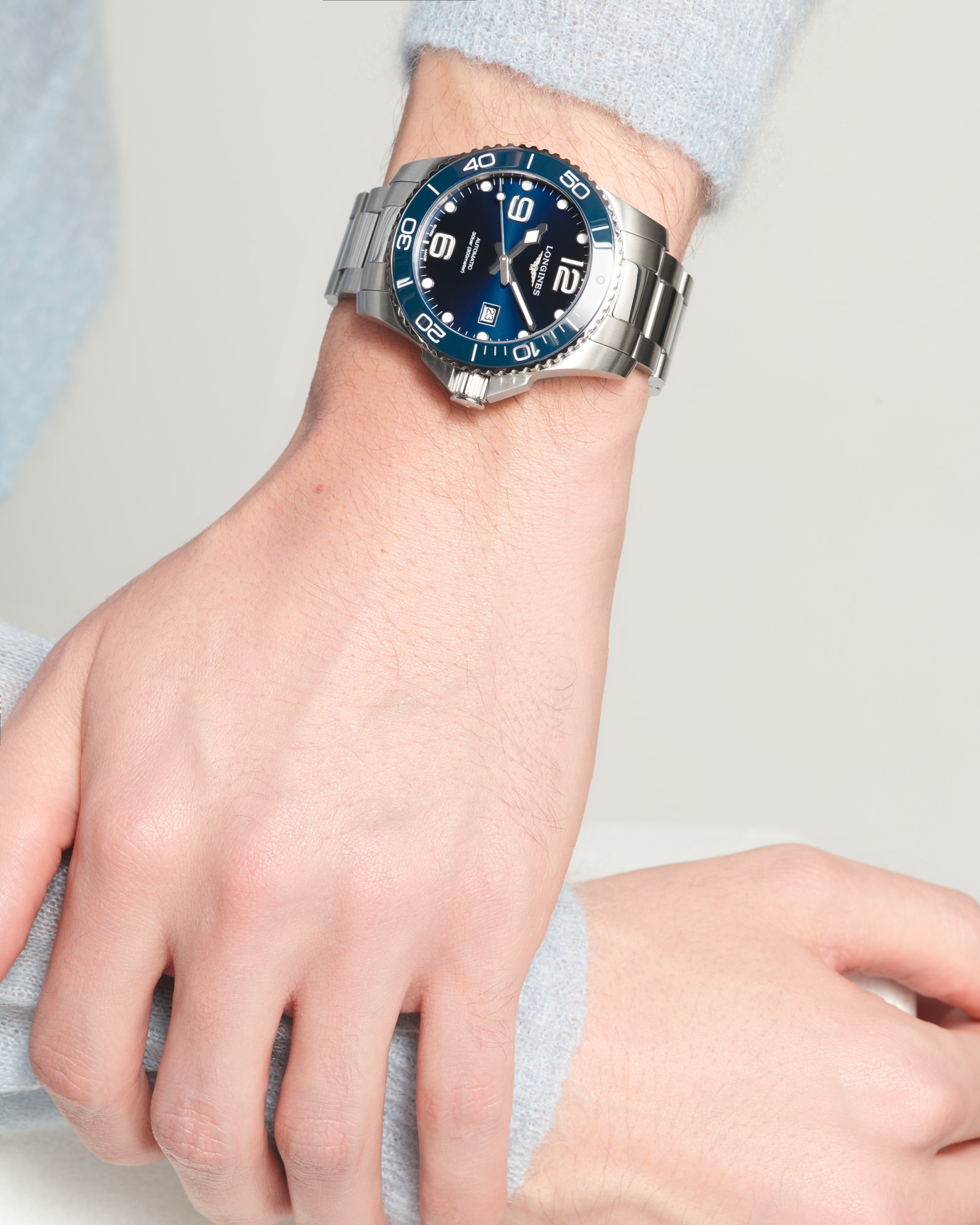 Hydroconquest Automatic watch 43mm, Sunray blue L37824966