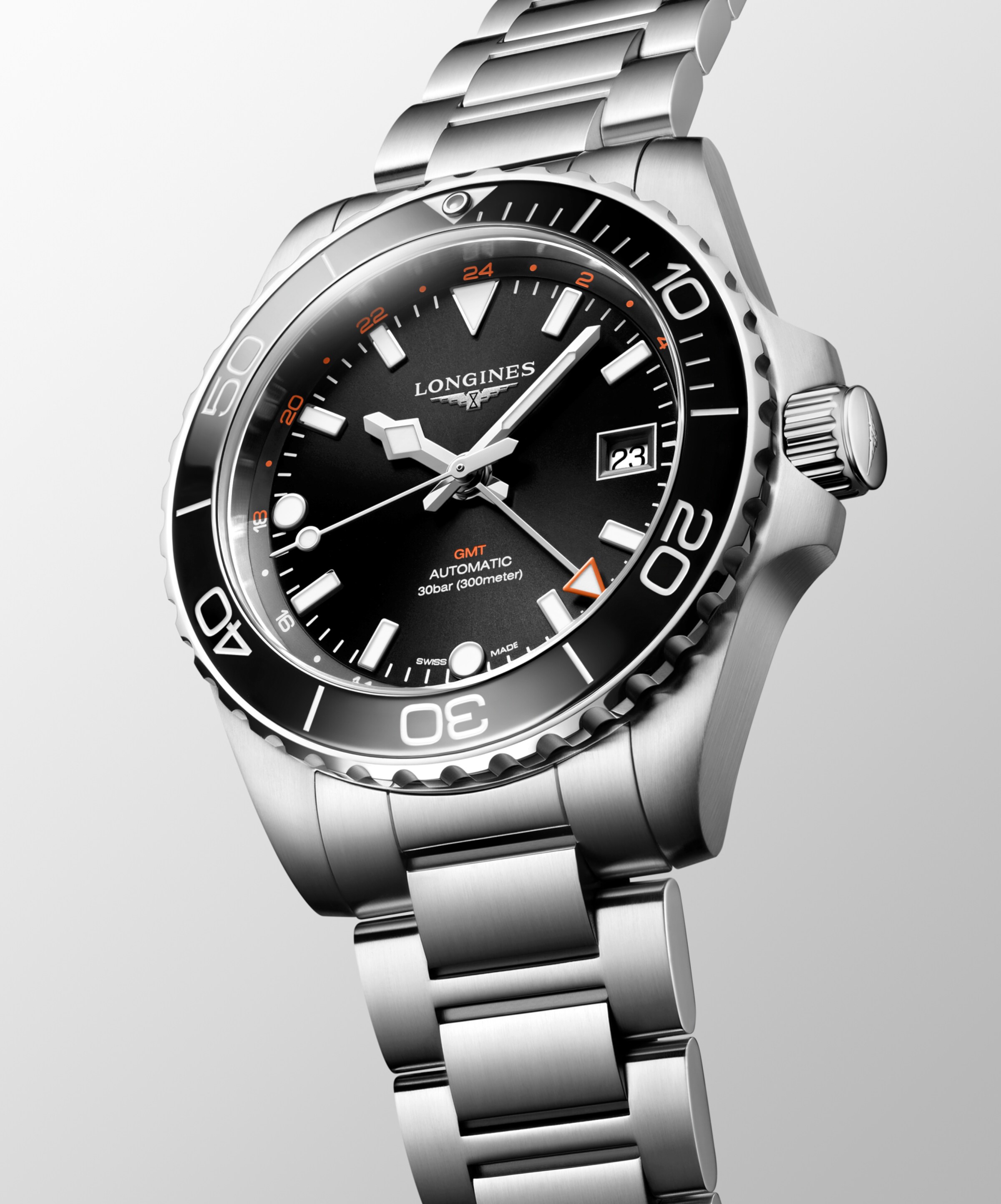 Longines HYDROCONQUEST Automatic Stainless steel and ceramic bezel Watch - L3.790.4.56.6