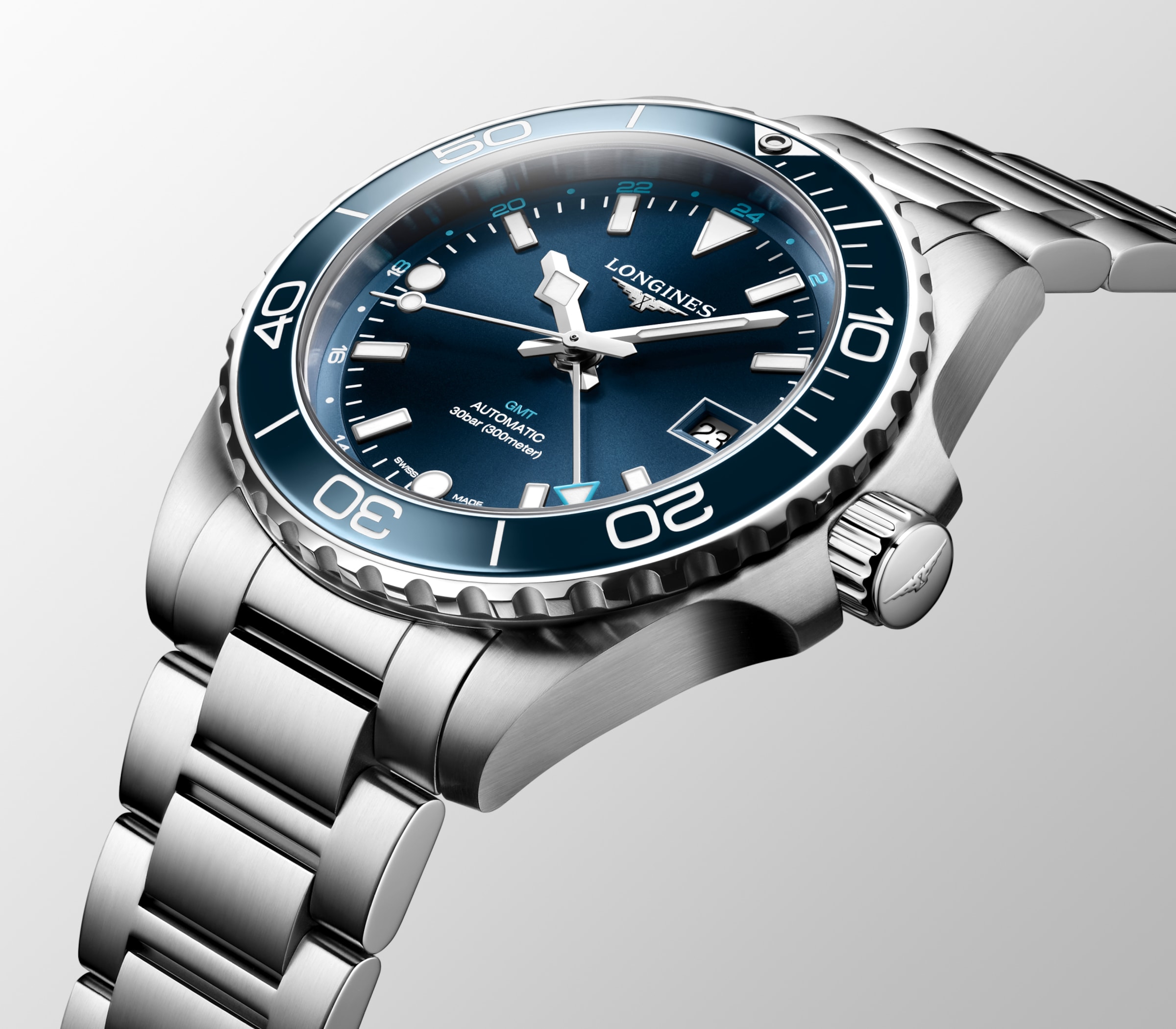 Longines HYDROCONQUEST Automatic Stainless steel and ceramic bezel Watch - L3.790.4.96.6