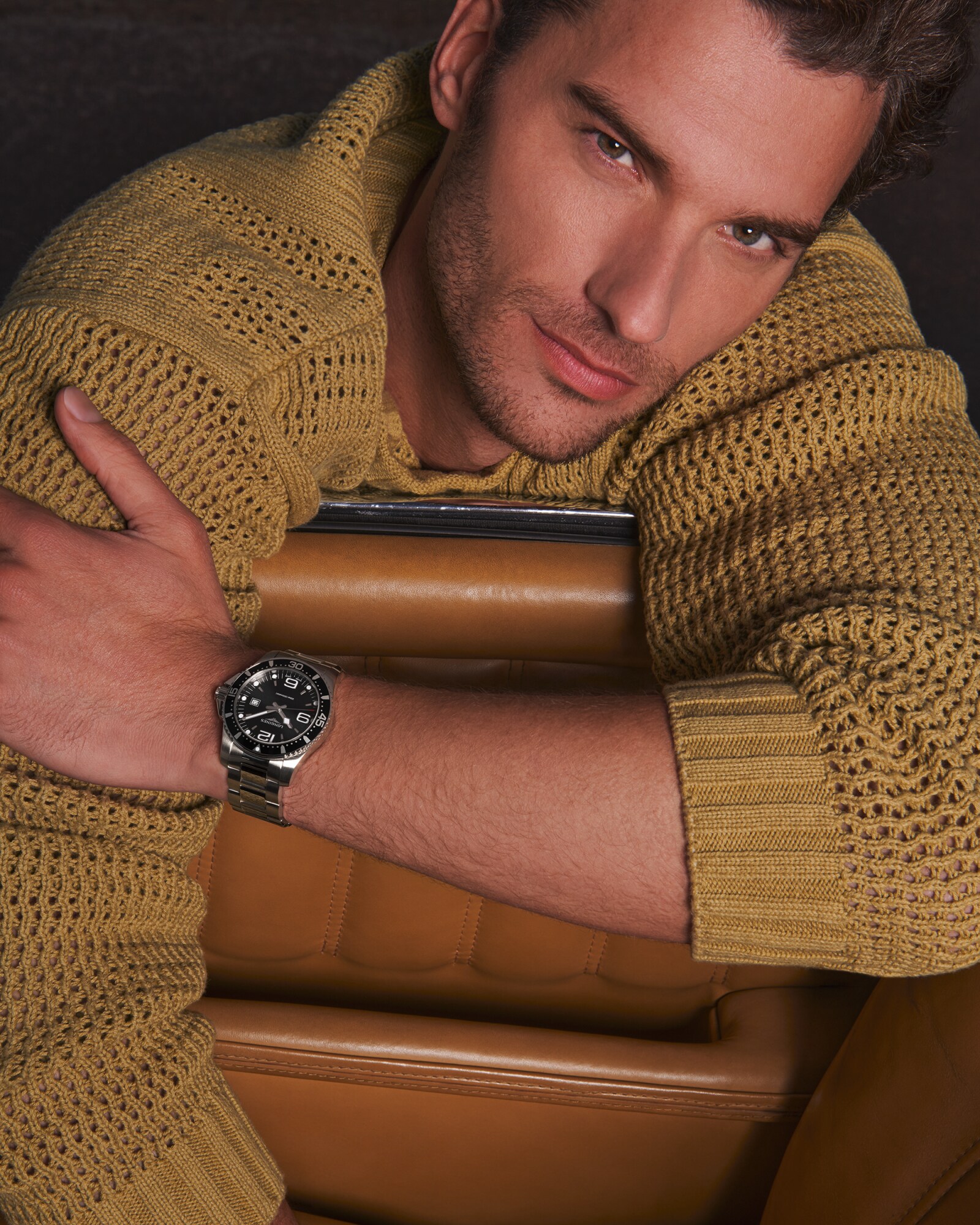 HYDROCONQUEST Quartz, Paslanmaz Çelik, Siyah Gün Işını Bilezik Ile