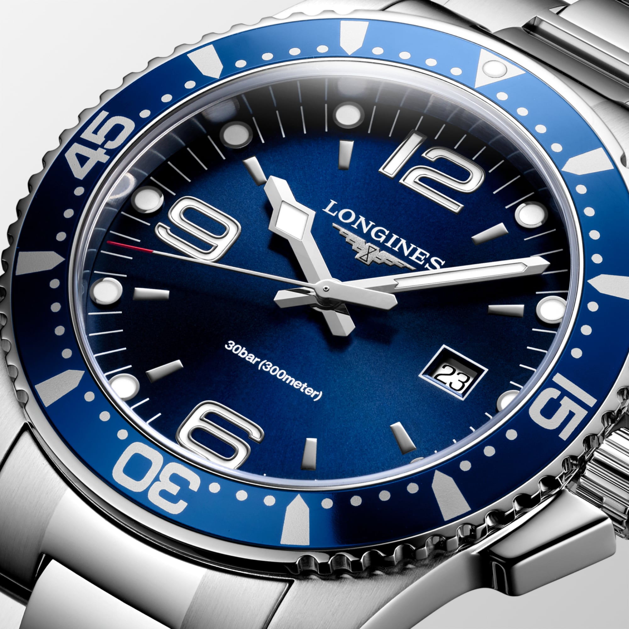 HYDROCONQUEST | Ø 44.00 mm, Синий, Узор Sunray | L3.840.4.96.6