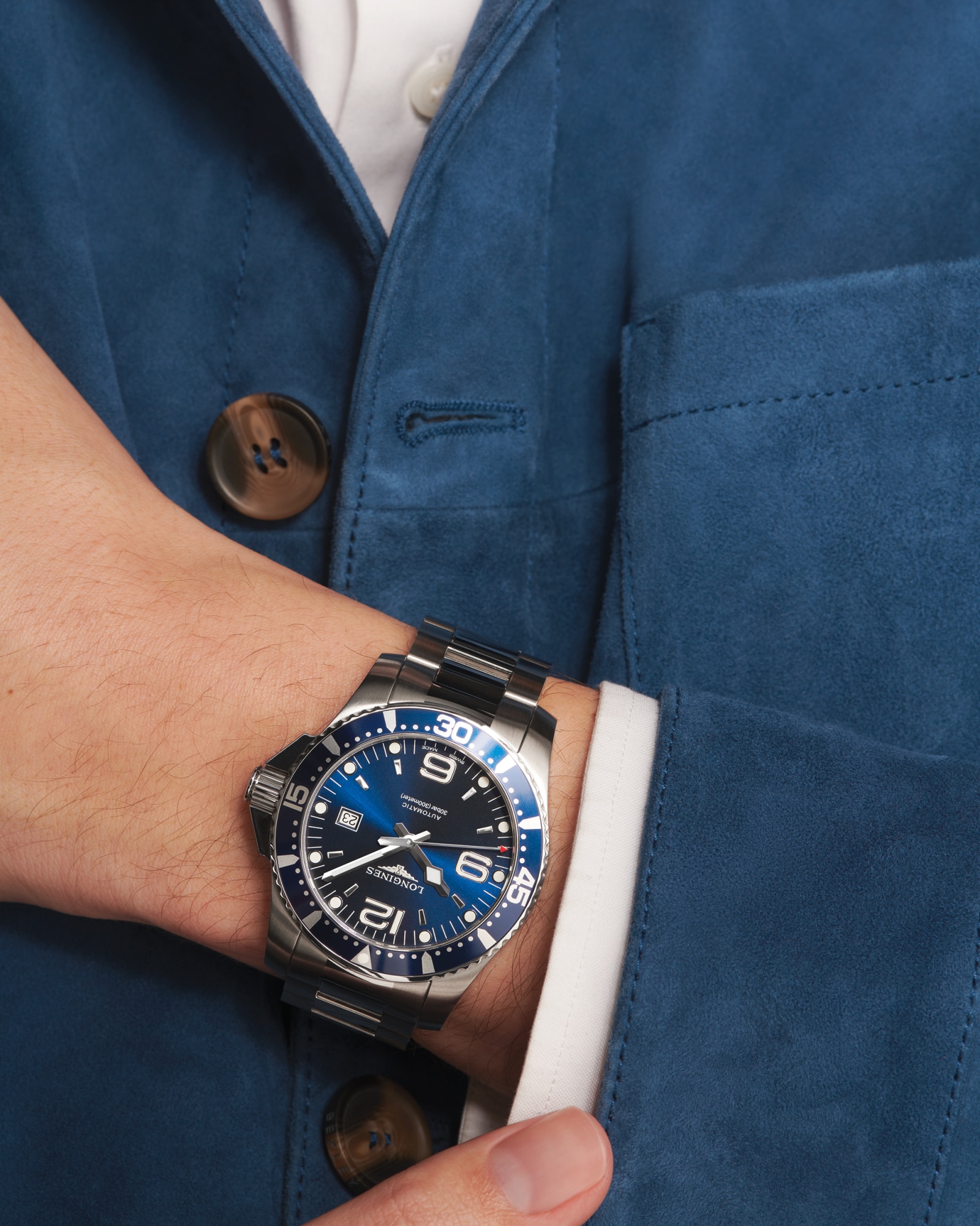 HYDROCONQUEST | Ø 44.00 mm, Sunray Blue | L3.841.4.96.6 | LONGINES CA