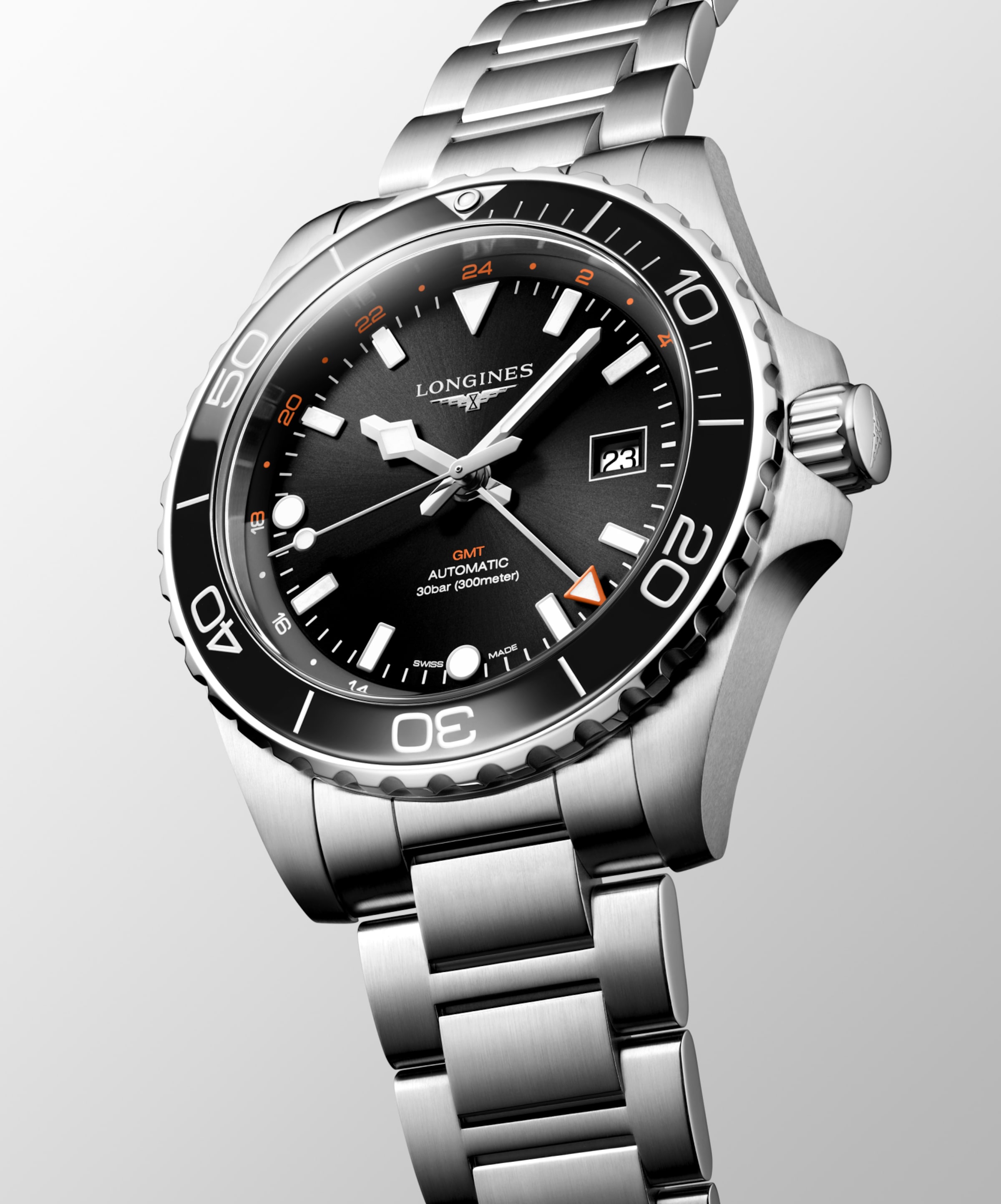 Longines HYDROCONQUEST Automatic Stainless steel and ceramic bezel Watch - L3.890.4.56.6