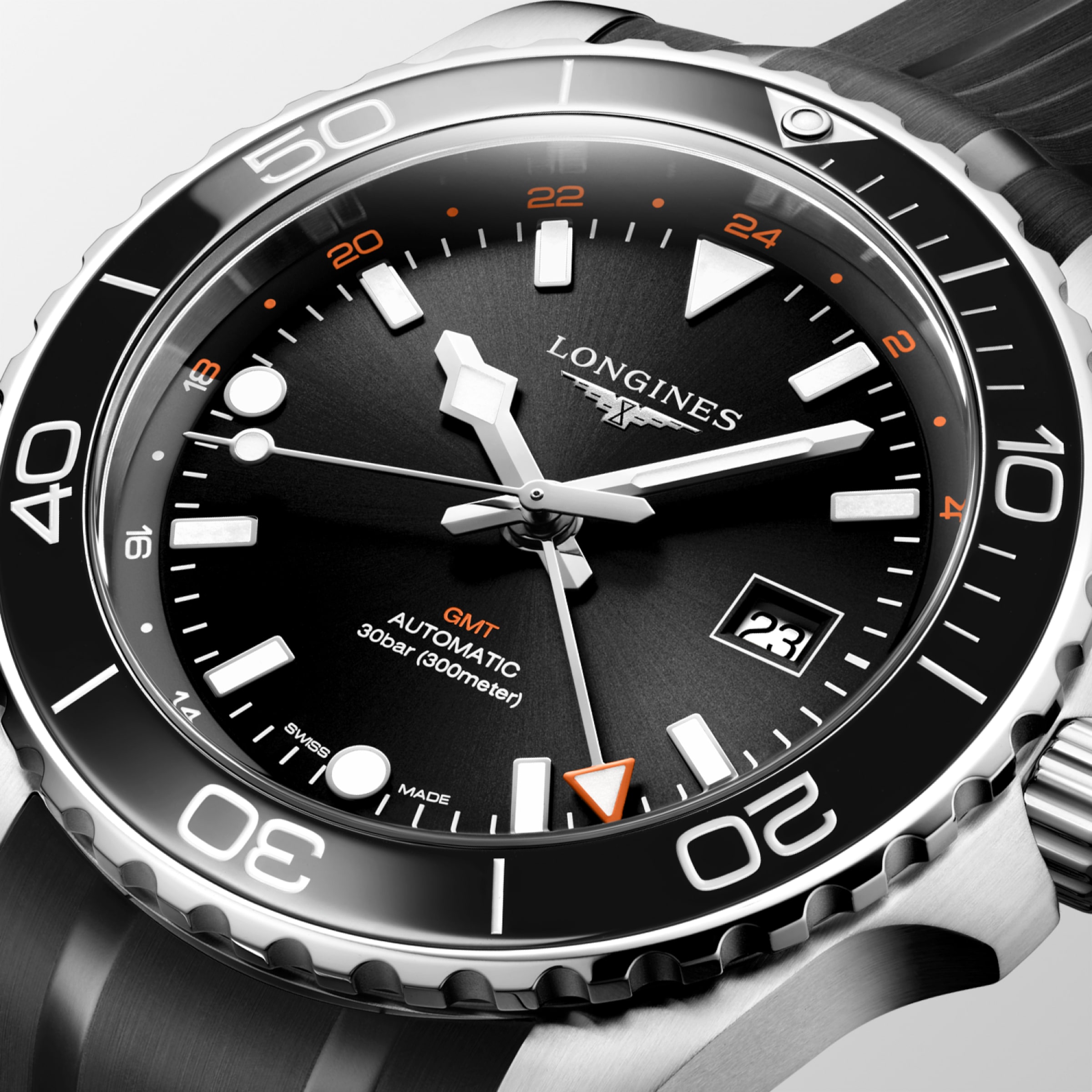 Longines HYDROCONQUEST Automatic Stainless steel and ceramic bezel Watch - L3.890.4.56.9