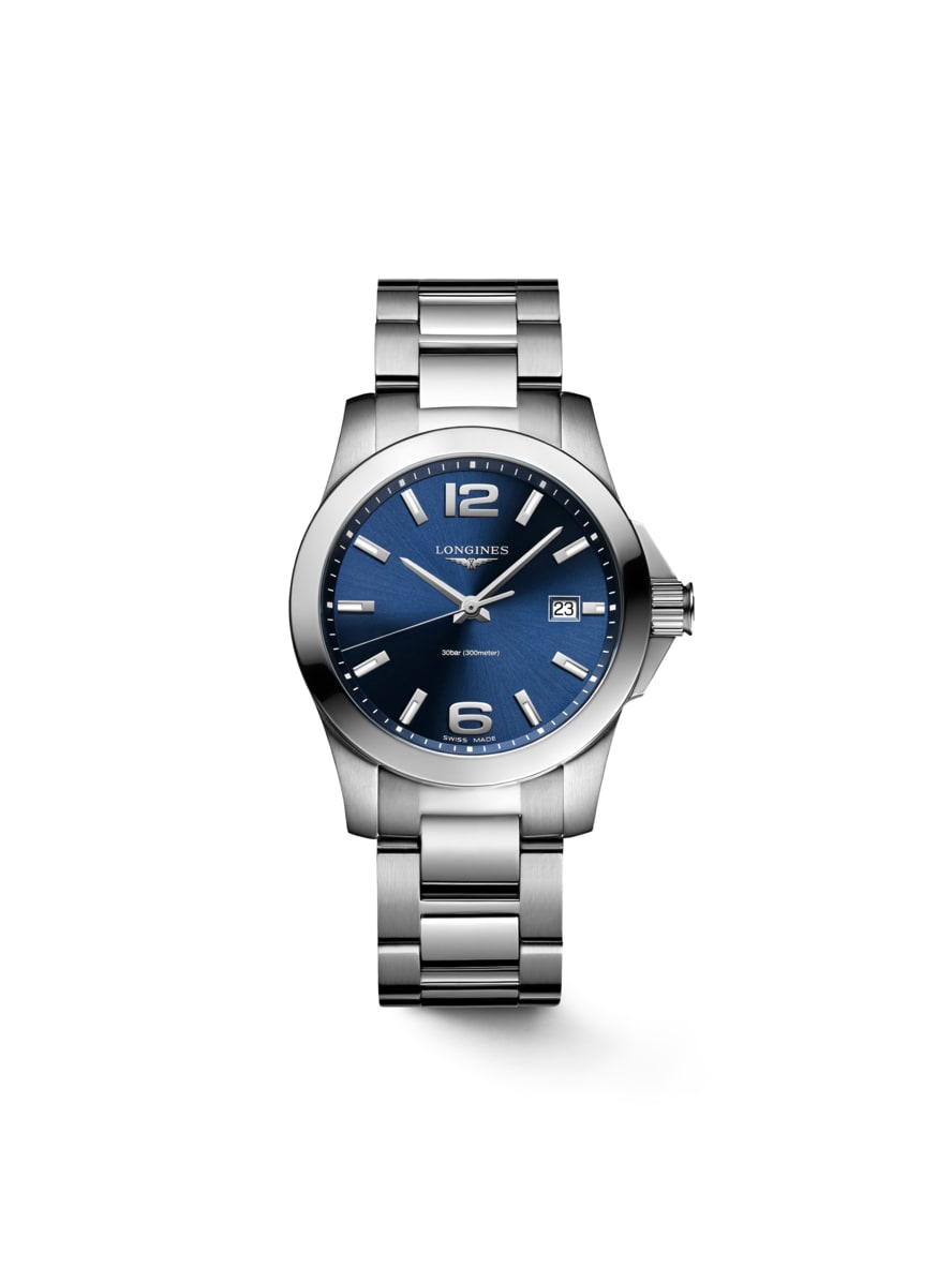 Conquest Quartz watch 34mm Sunray blue, L33774966 | Longines CA