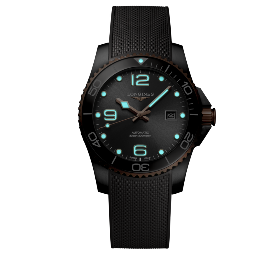 Longines HydroConquest 41mm Cadran Gris Soleillé Caoutchouc - L3.781.3.78.9