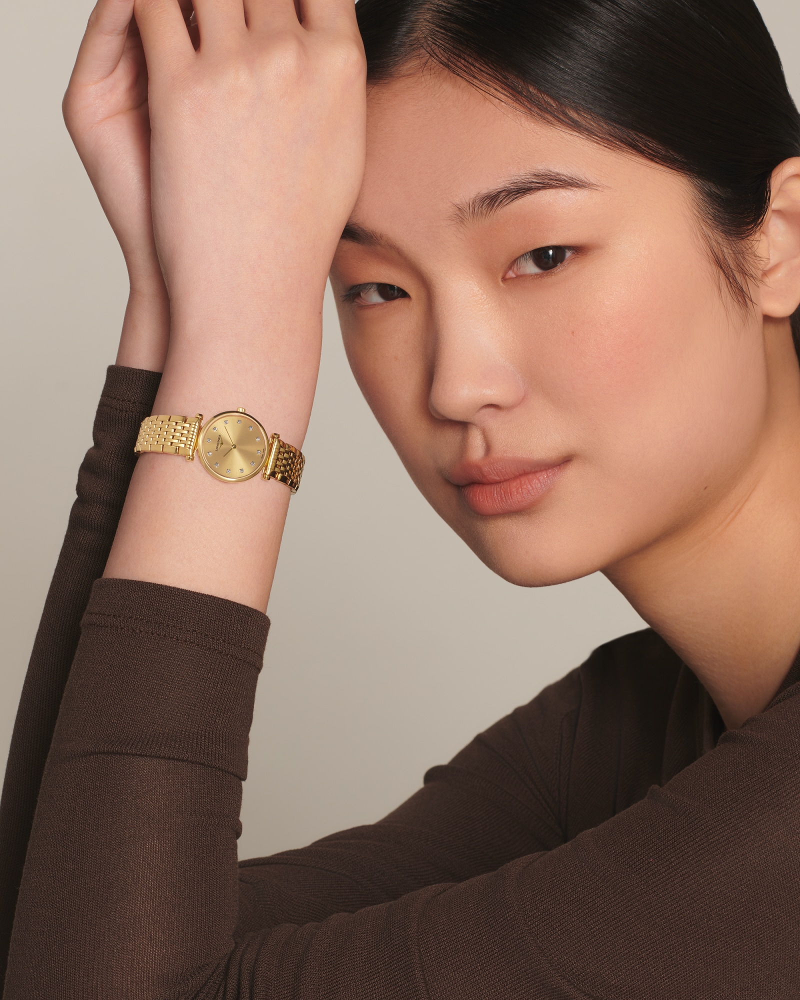 ラ グラン クラシック ドゥ ロンジン クォーツ、イエロー Pvd、ギルト