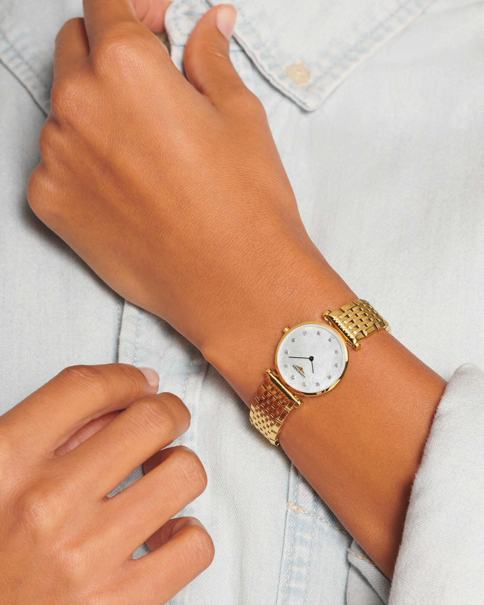 LA GRANDE CLASSIQUE DE LONGINES Quartz, Yellow Pvd Coating, White