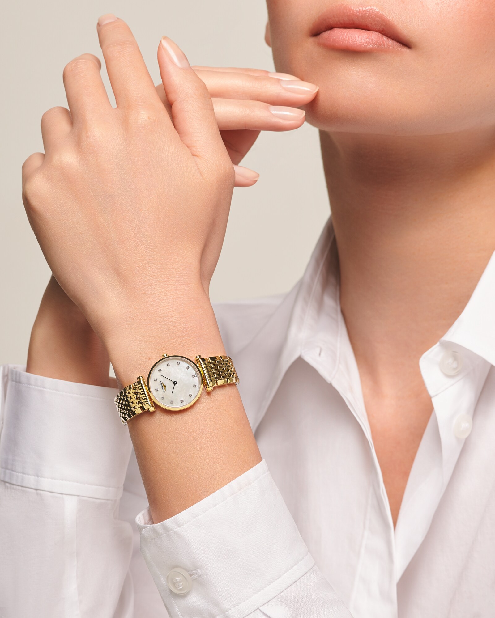 LA GRANDE CLASSIQUE DE LONGINES Quartz, Yellow Pvd Coating, White