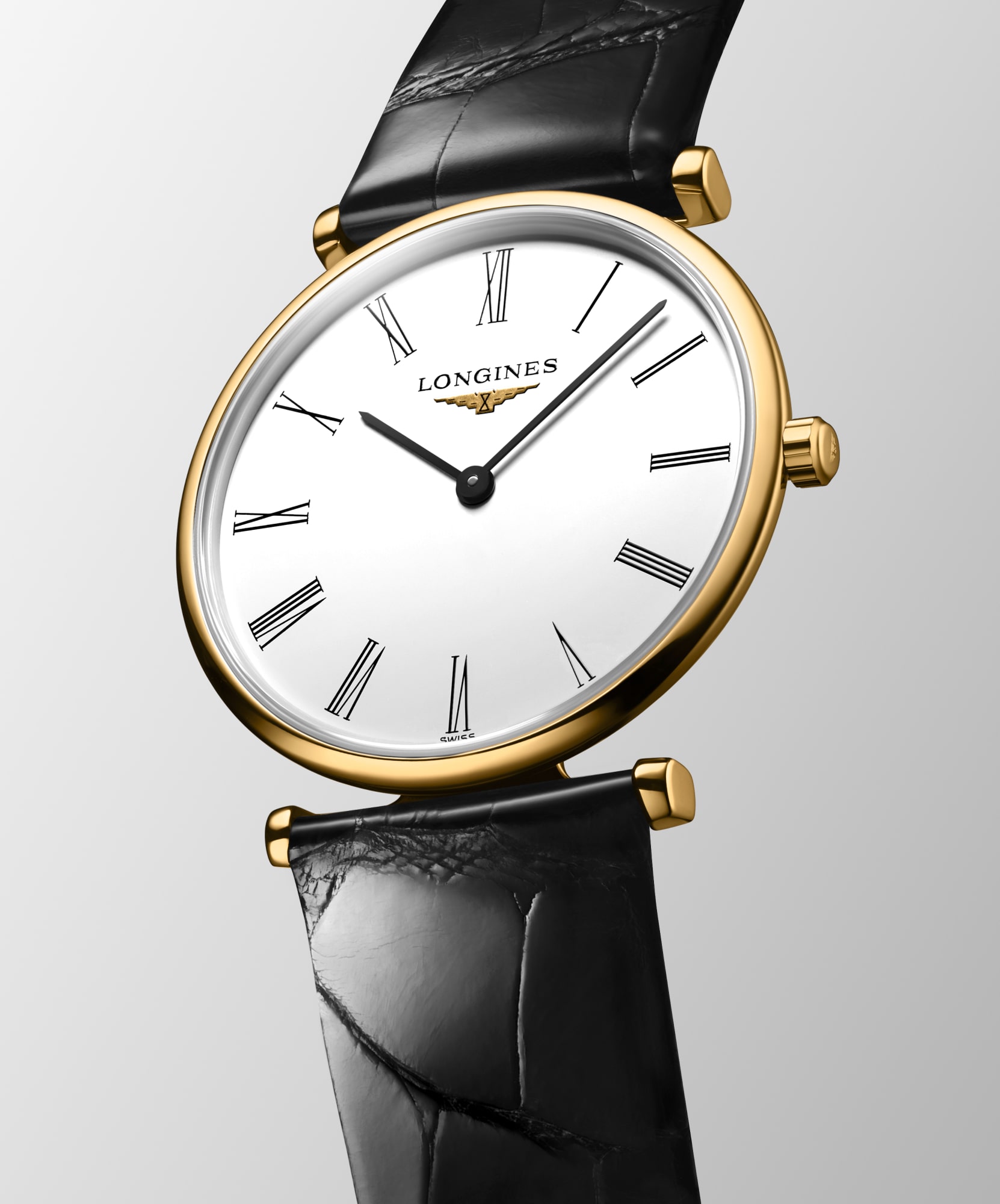 LONGINES Quartz ゴールド レザー LA GRANDE CLASSIQUE DE LONGINES Quartz, Yellow Pvd Coating, White
