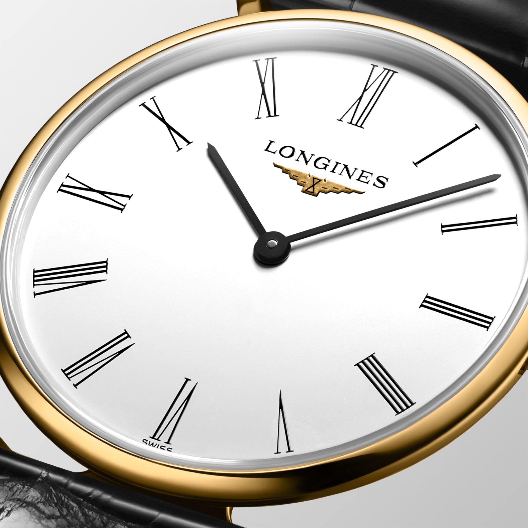 LONGINES アナログ時計 ホワイト/ゴールド LA GRANDE CLASSIQUE DE LONGINES Quartz, Yellow Pvd Coating, White