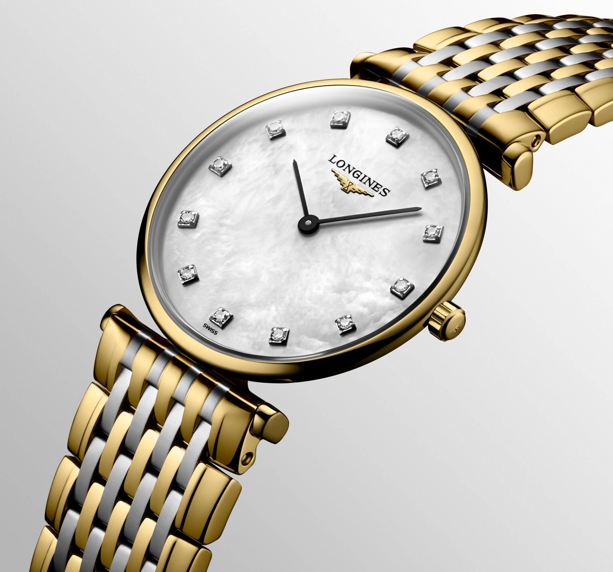 LONGINESロンジンLes Grandes Classiques 90‘s LA GRANDE CLASSIQUE DE LONGINES | Ø 29.00 mm, White Mother-of