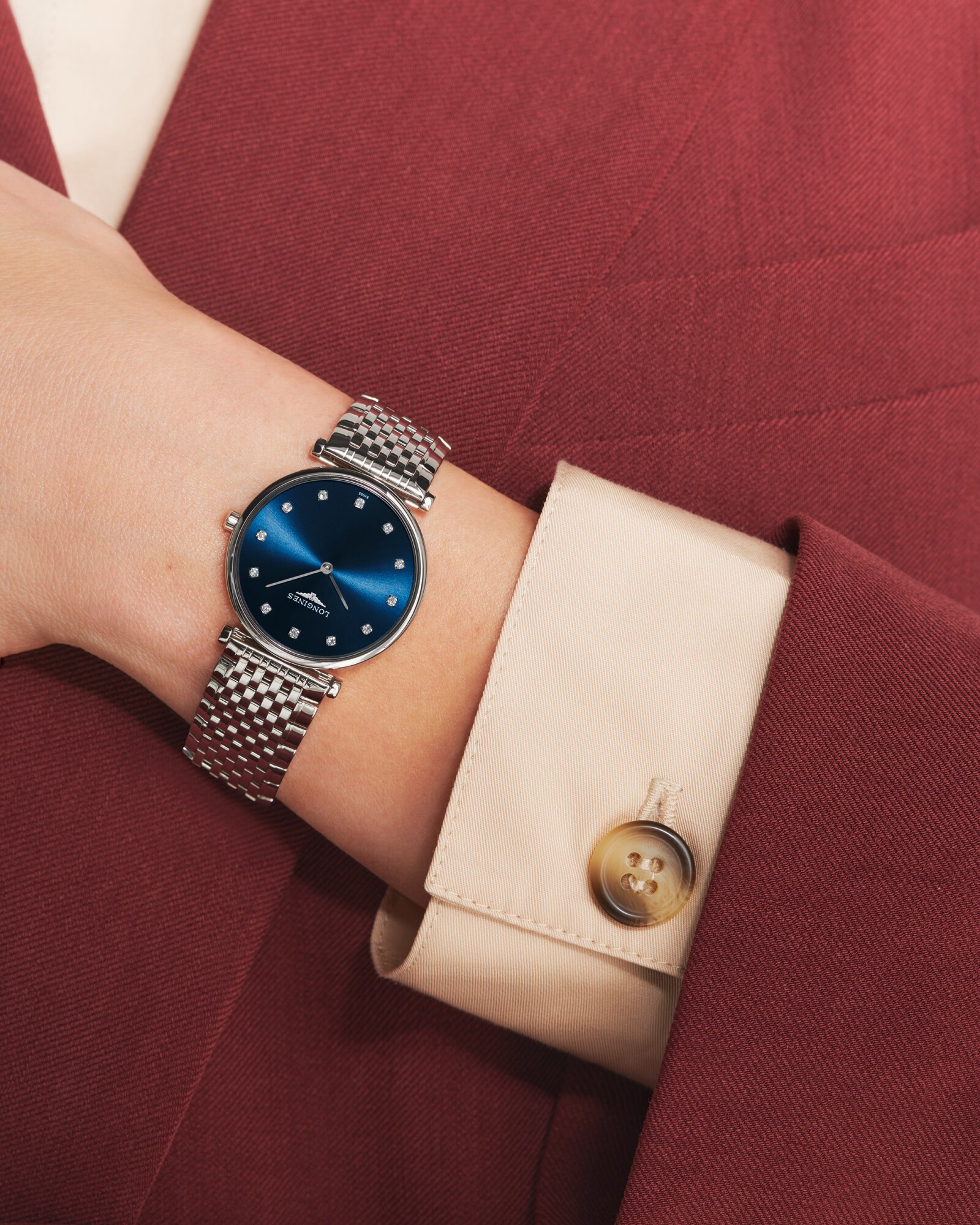 LONGINES L5.655.4 ステンレススチール 時計　ロンジン L-2420| ロンジン ドルチェヴィータ Ref.L5.655.4 ブラック 薄型