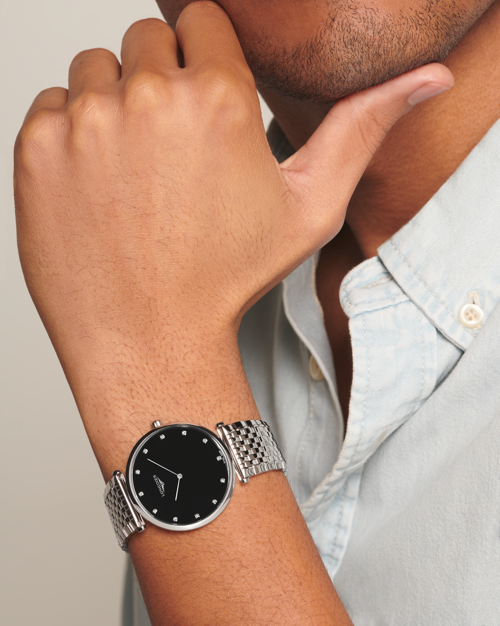 LA GRANDE CLASSIQUE DE LONGINES Quartz, Stainless Steel, Black