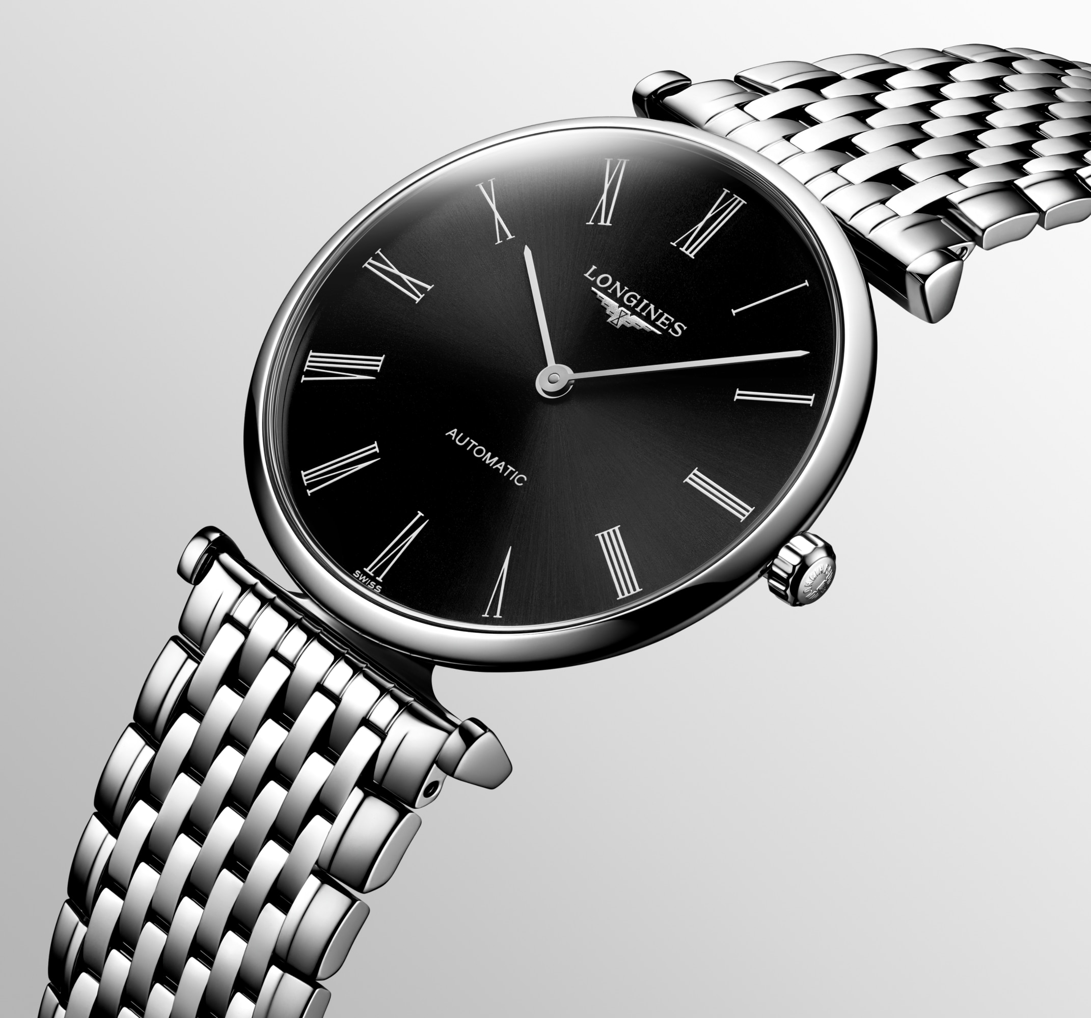 ラ グラン クラシック ドゥ ロンジン 自動巻、ステンレススティール