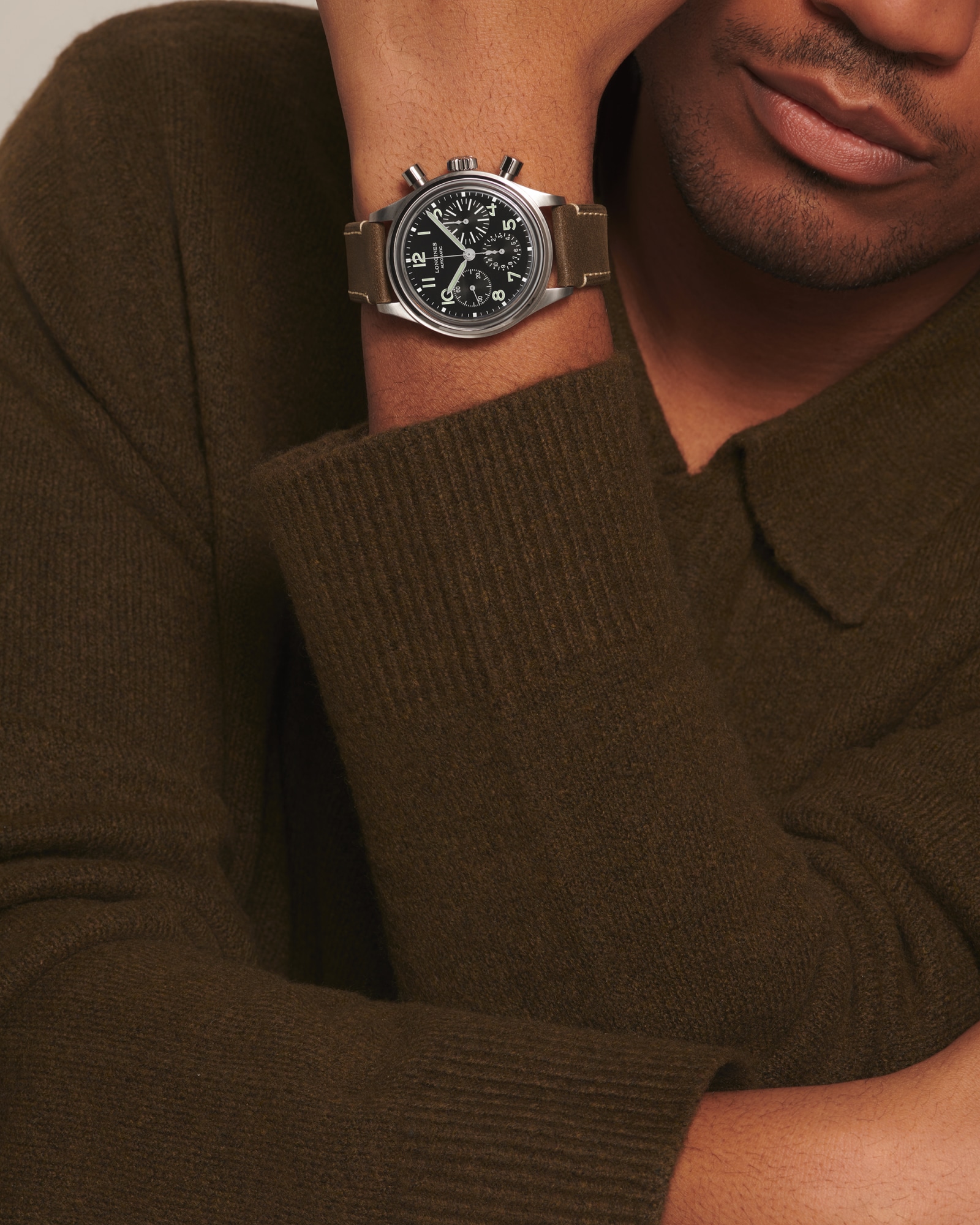 ロンジン アヴィゲーション ビッグアイ 自動巻、ステンレススティール