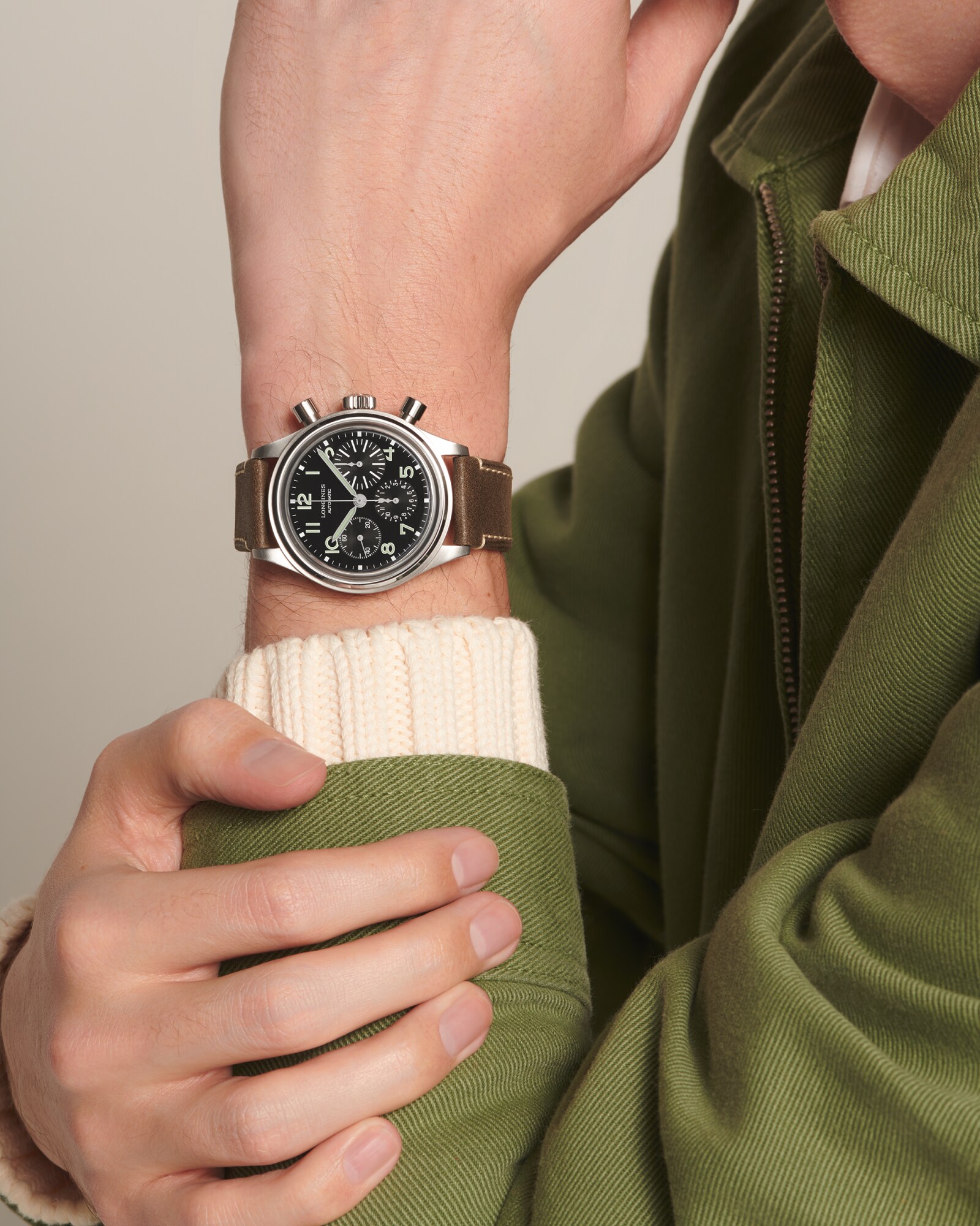 ロンページ ロンジン アヴィゲーション ビッグアイ 自動巻、ステンレススティール