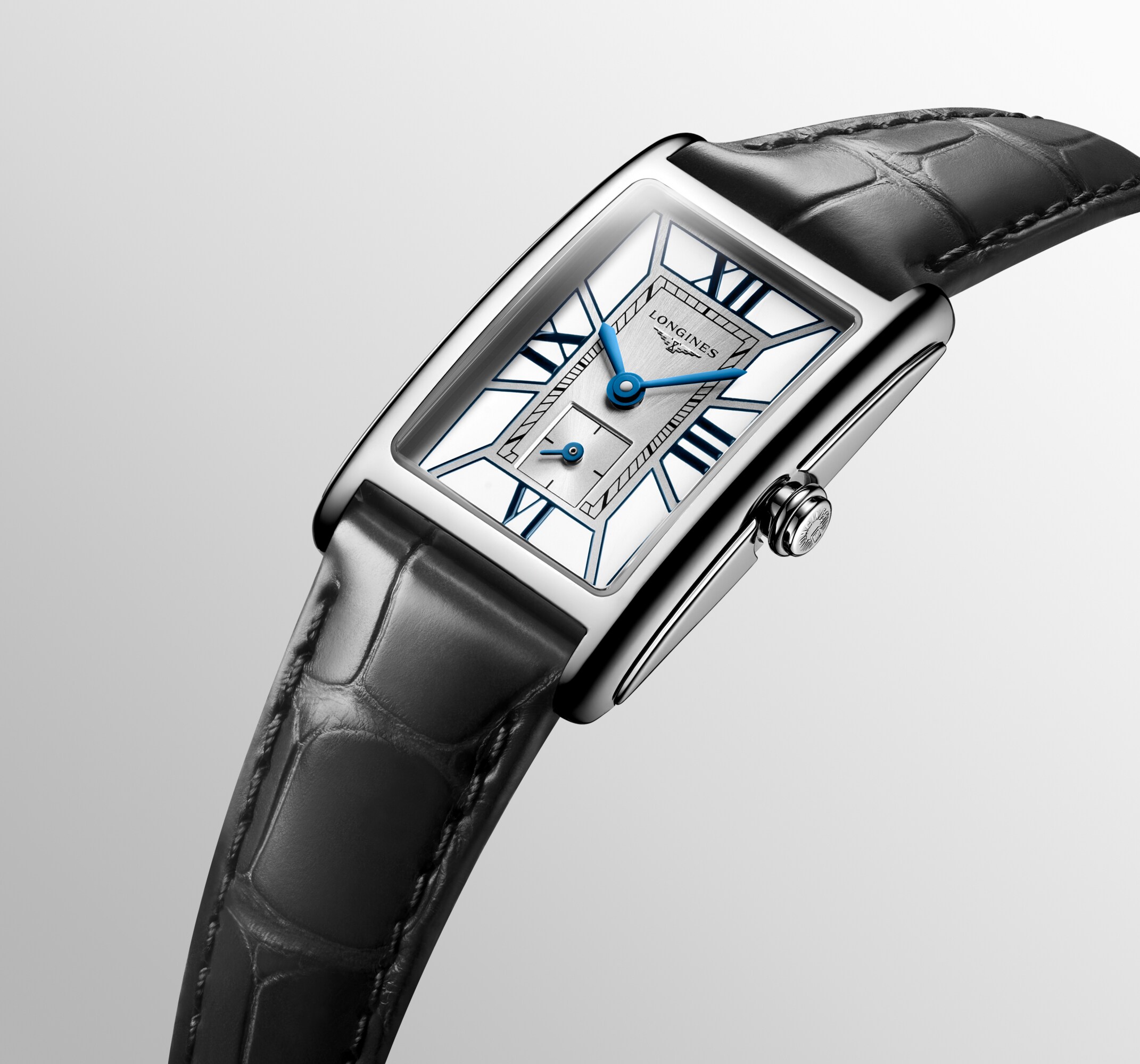 LONGINES Quartz Watch Analog Stainless Steel BLK SLV l3