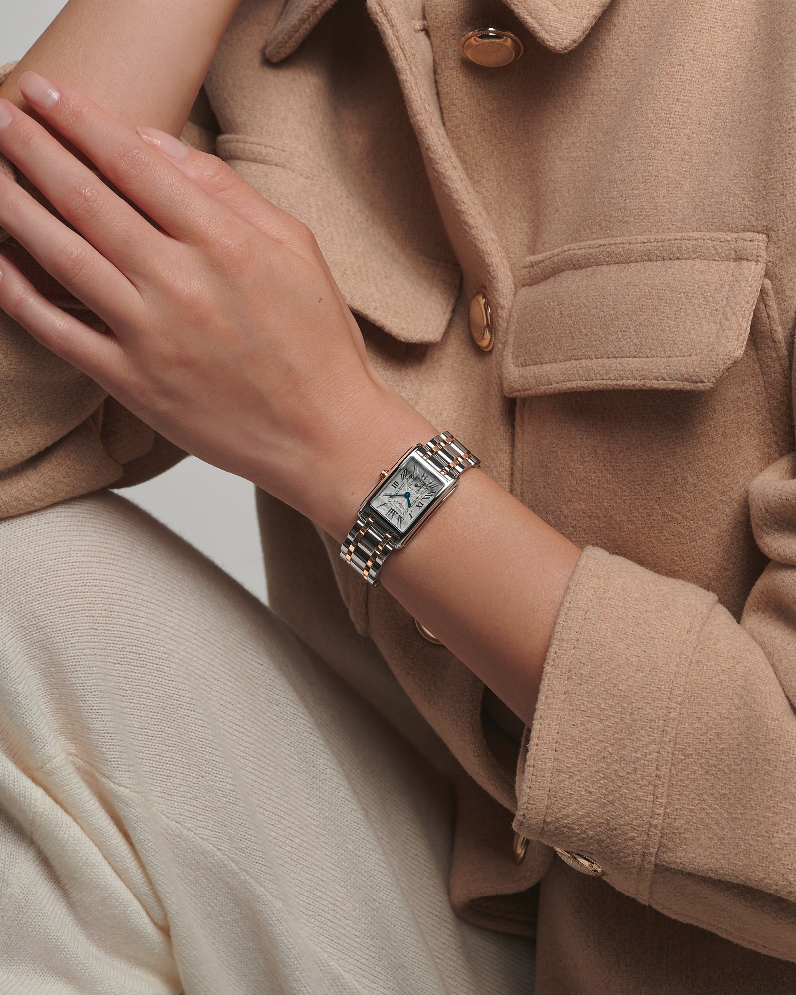 ロンジン ドルチェヴィータ クォーツ、ステンレススティール&18k