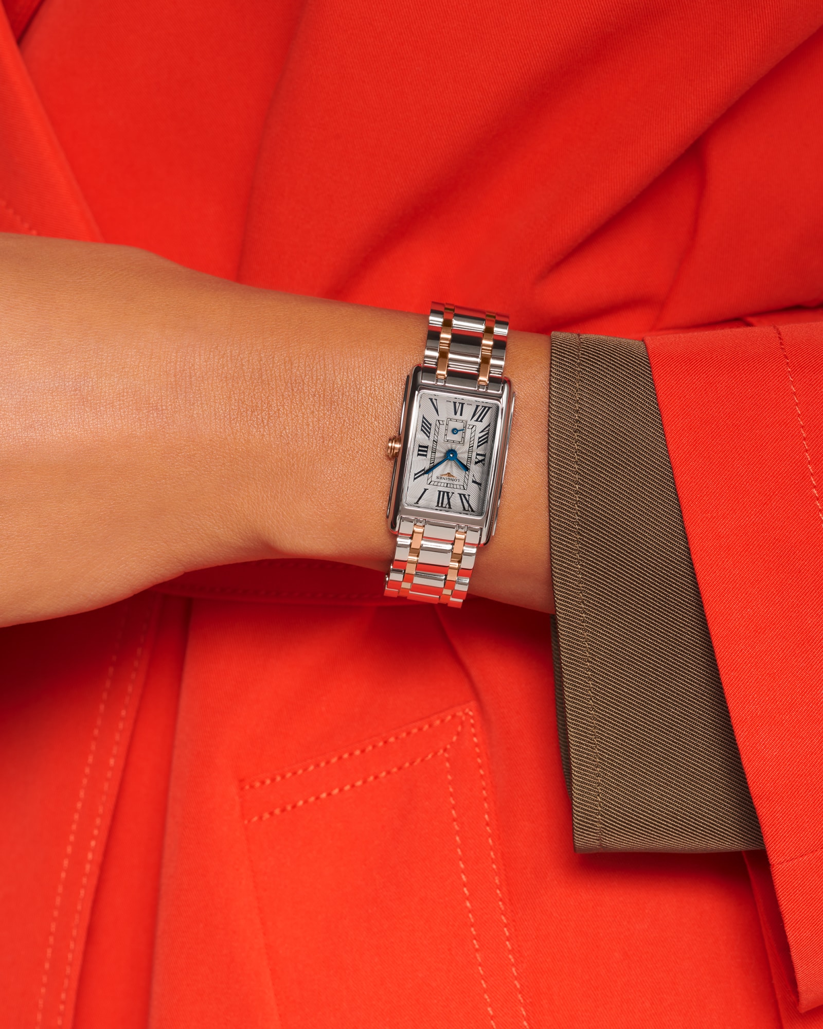 ロンジン ドルチェヴィータ クォーツ、ステンレススティール&18kピンク