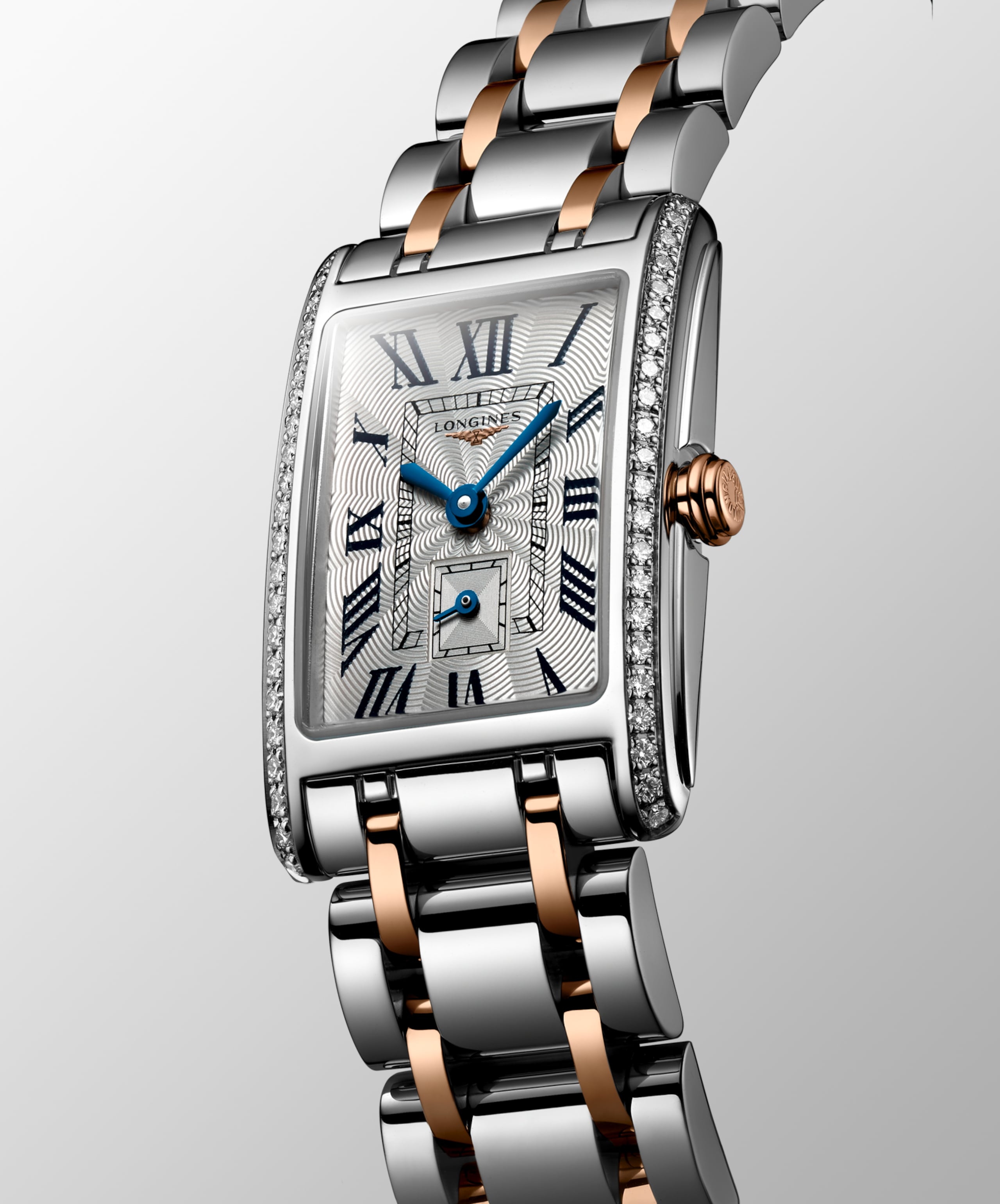 Longines 浪琴黛綽維納系列 石英 18k玫瑰金精鋼錶冠 Watch - L5.255.5.79.7
