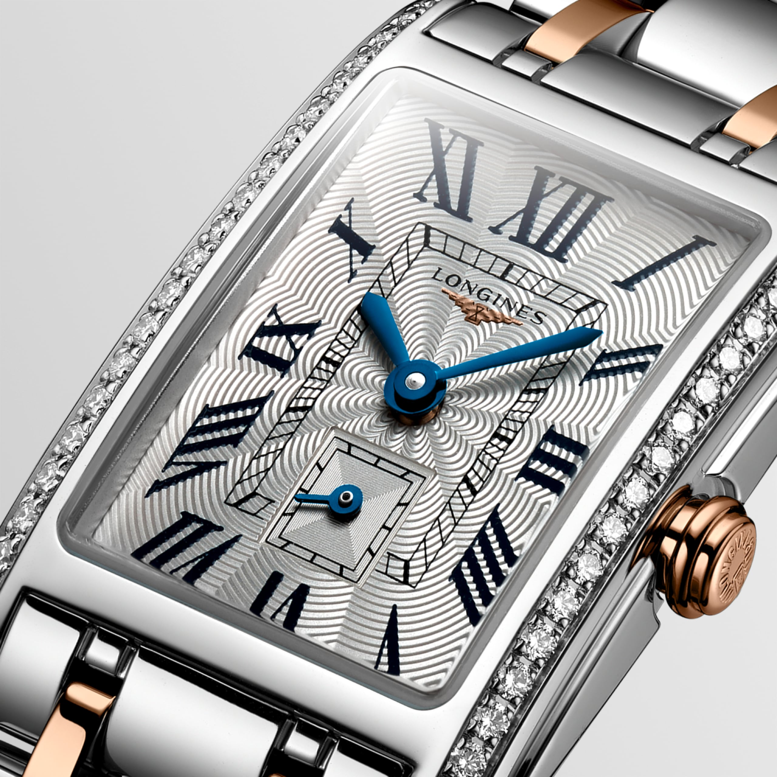Longines 浪琴黛綽維納系列 石英 18k玫瑰金精鋼錶冠 Watch - L5.255.5.79.7