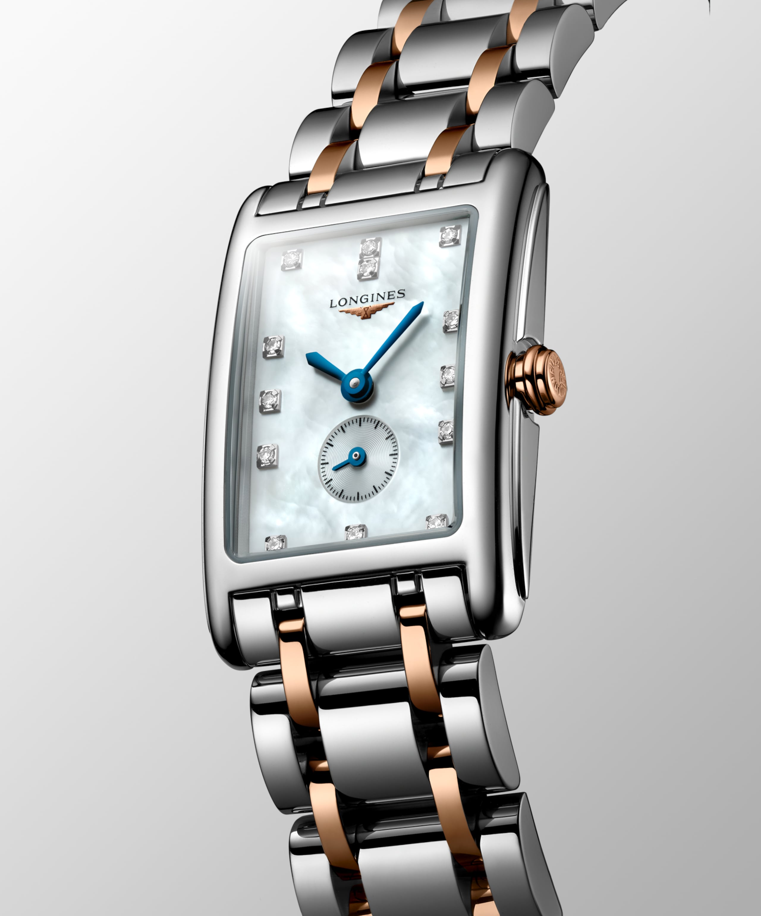 Longines DOLCEVITA quartz stainless steel with 18 karat pink gold crown Watch - L5.255.5.87.7