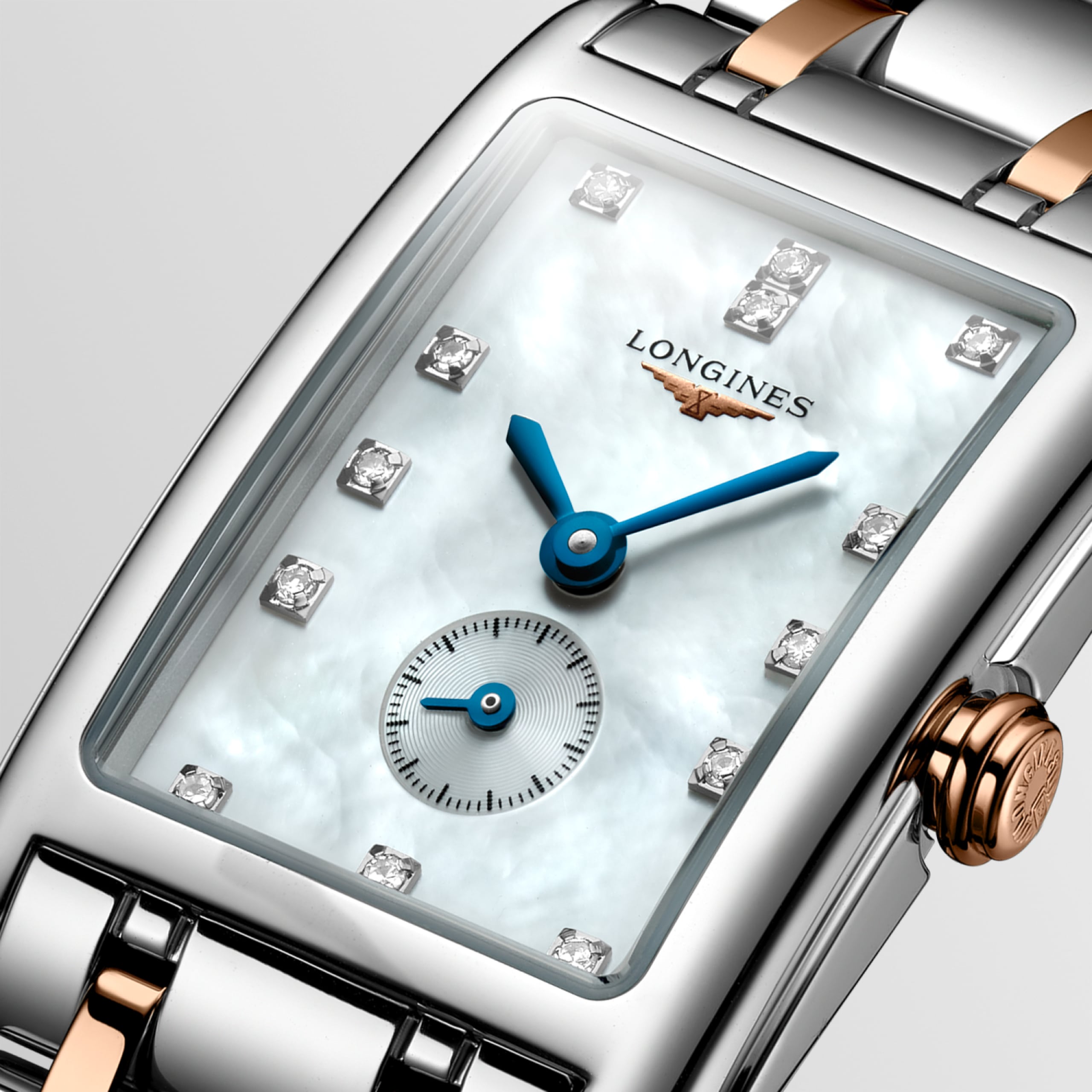 Longines DOLCEVITA quartz stainless steel with 18 karat pink gold crown Watch - L5.255.5.87.7