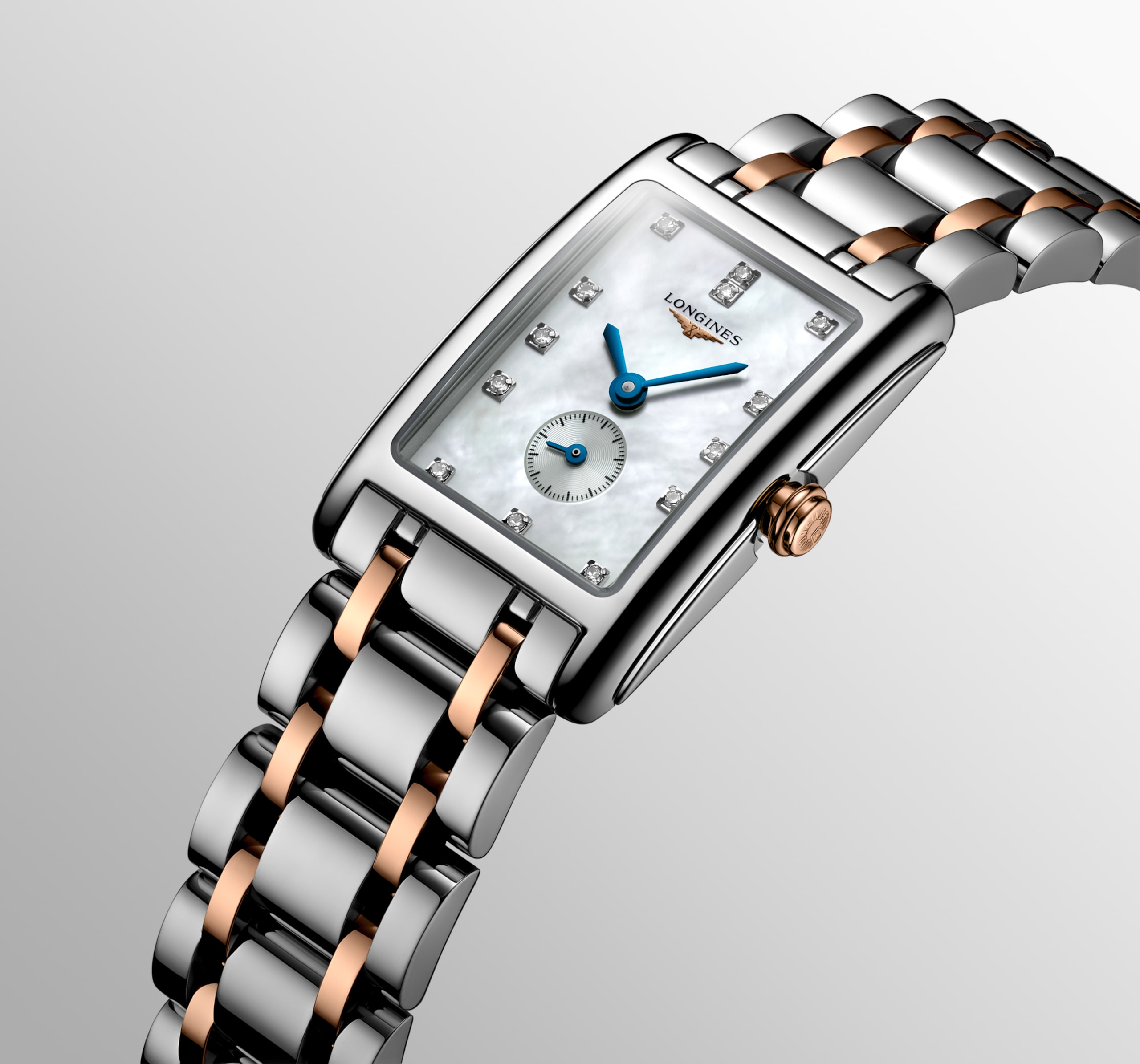 Longines DOLCEVITA quartz stainless steel with 18 karat pink gold crown Watch - L5.255.5.87.7
