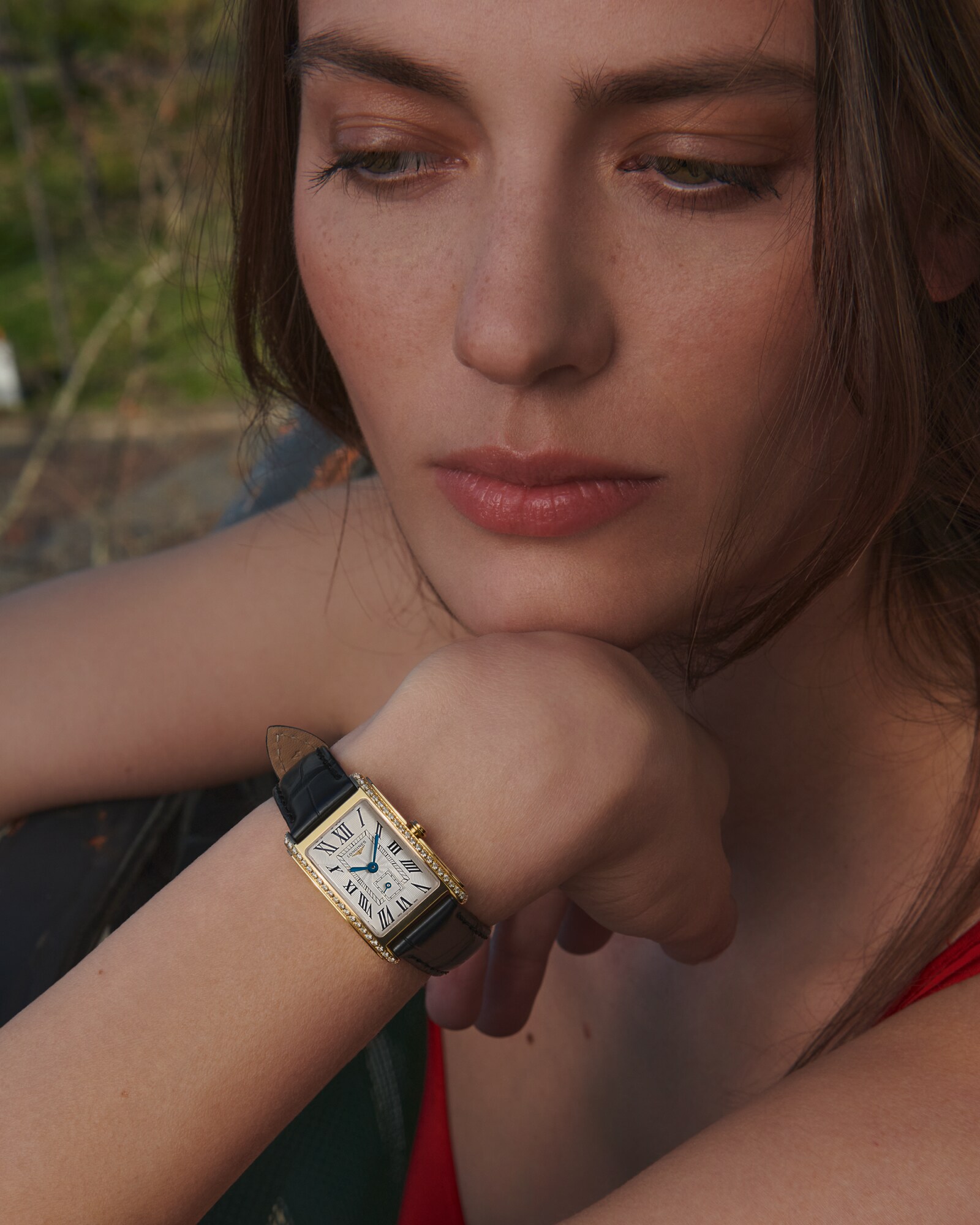 ロンジン ドルチェヴィータ クォーツ、18kイエローゴールド、シルバー