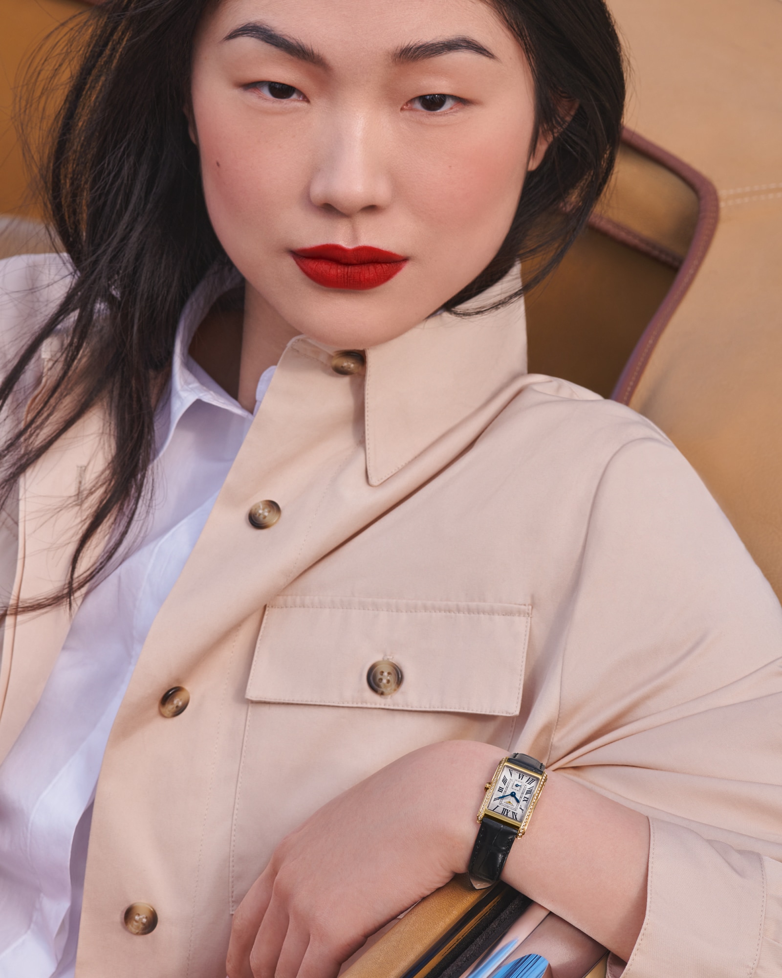 ロンジン ドルチェヴィータ クォーツ、18kイエローゴールド、シルバー