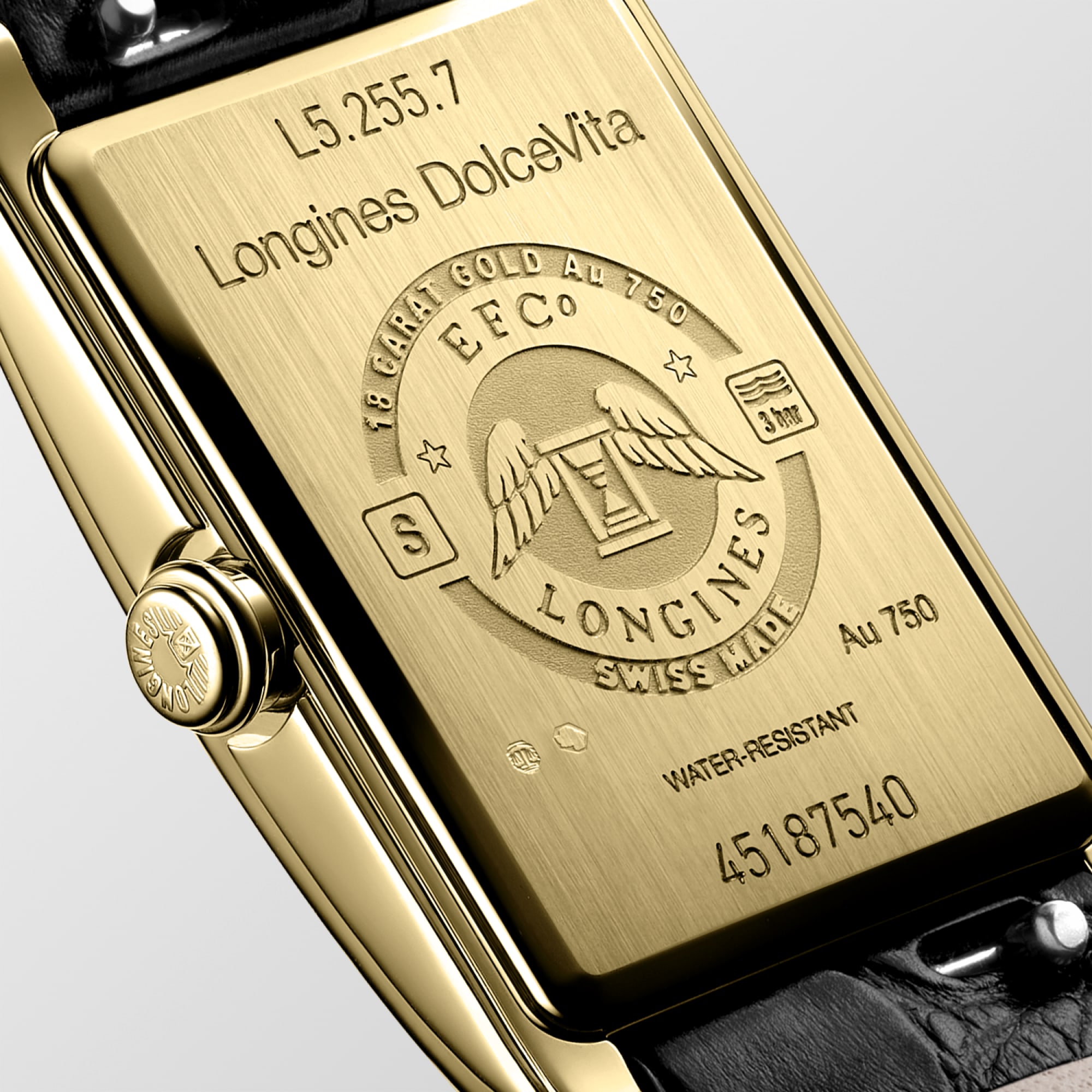 ロンジン ドルチェヴィータ クォーツ、18kイエローゴールド、シルバー