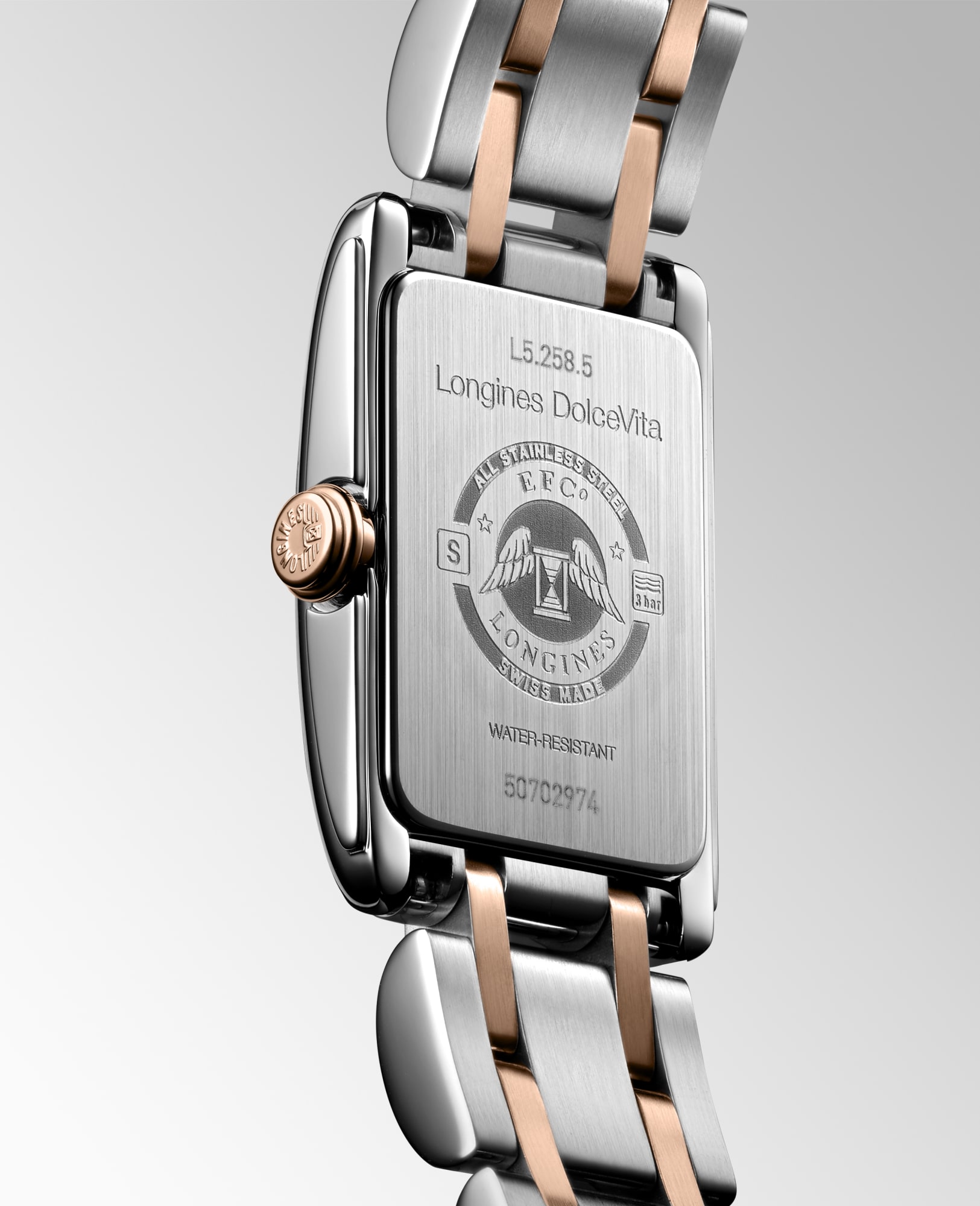 ロンジン ドルチェヴィータ クォーツ、ステンレススティール&18k