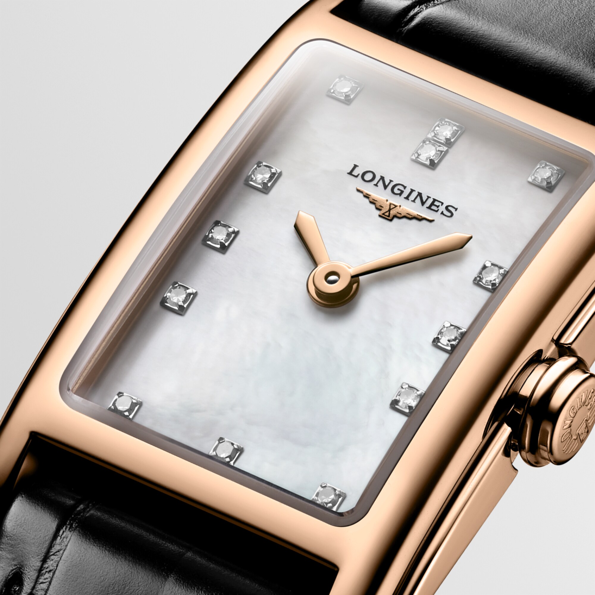 LONGINES DOLCEVITA Quartz, Rose Gold 18 Carats, White Mother-of