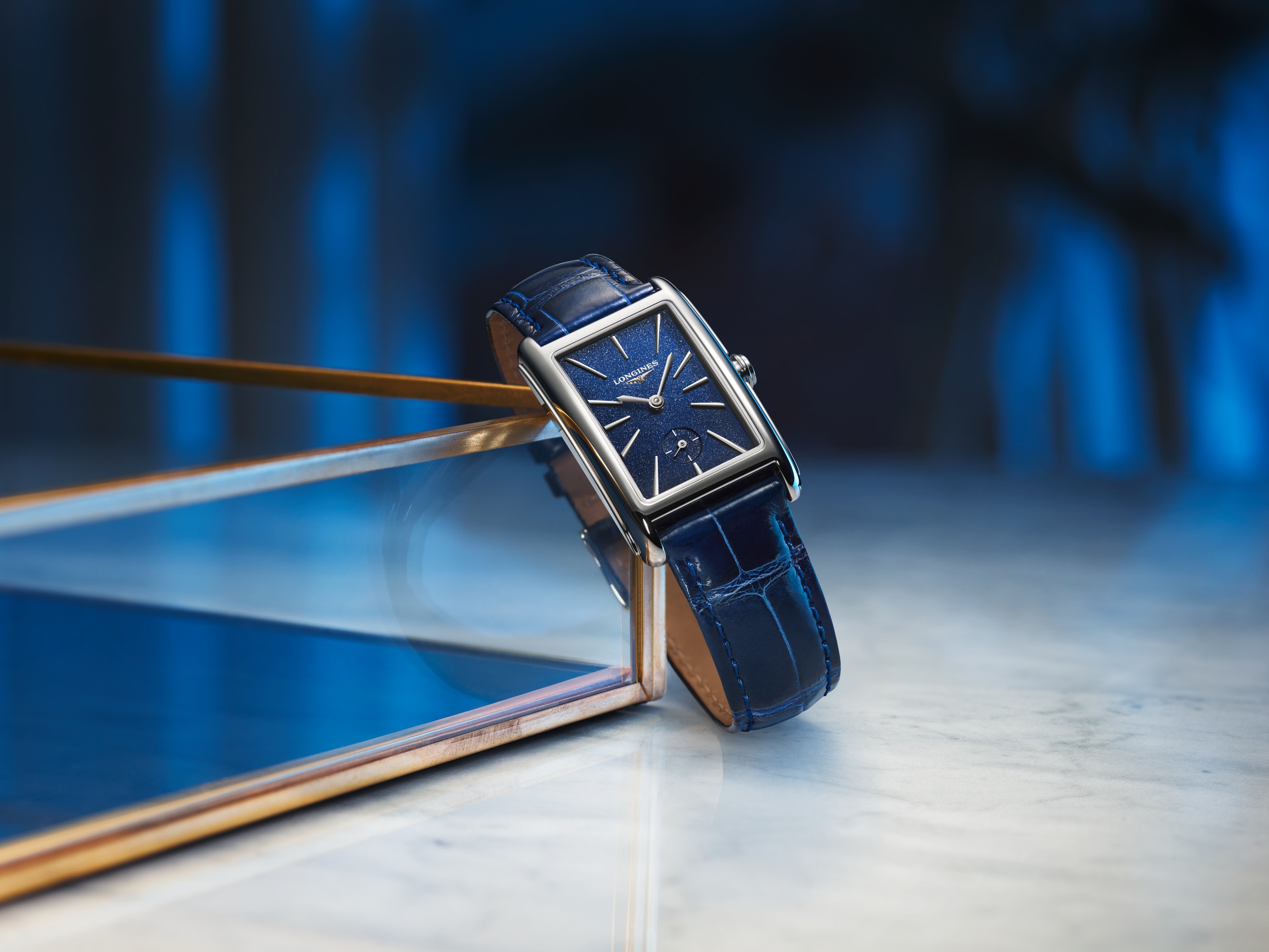 ロンジン ドルチェヴィータ クォーツ、ステンレススティール、ブルー