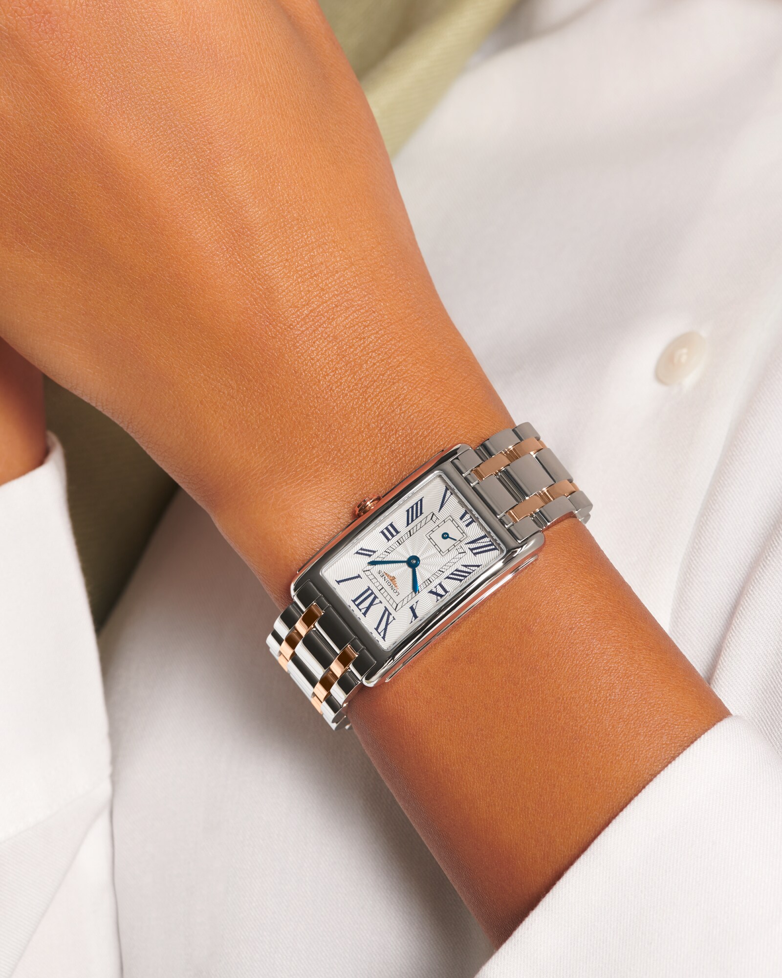 LONGINES DOLCEVITA Quartz, Stainless Steel With Rose Gold 18