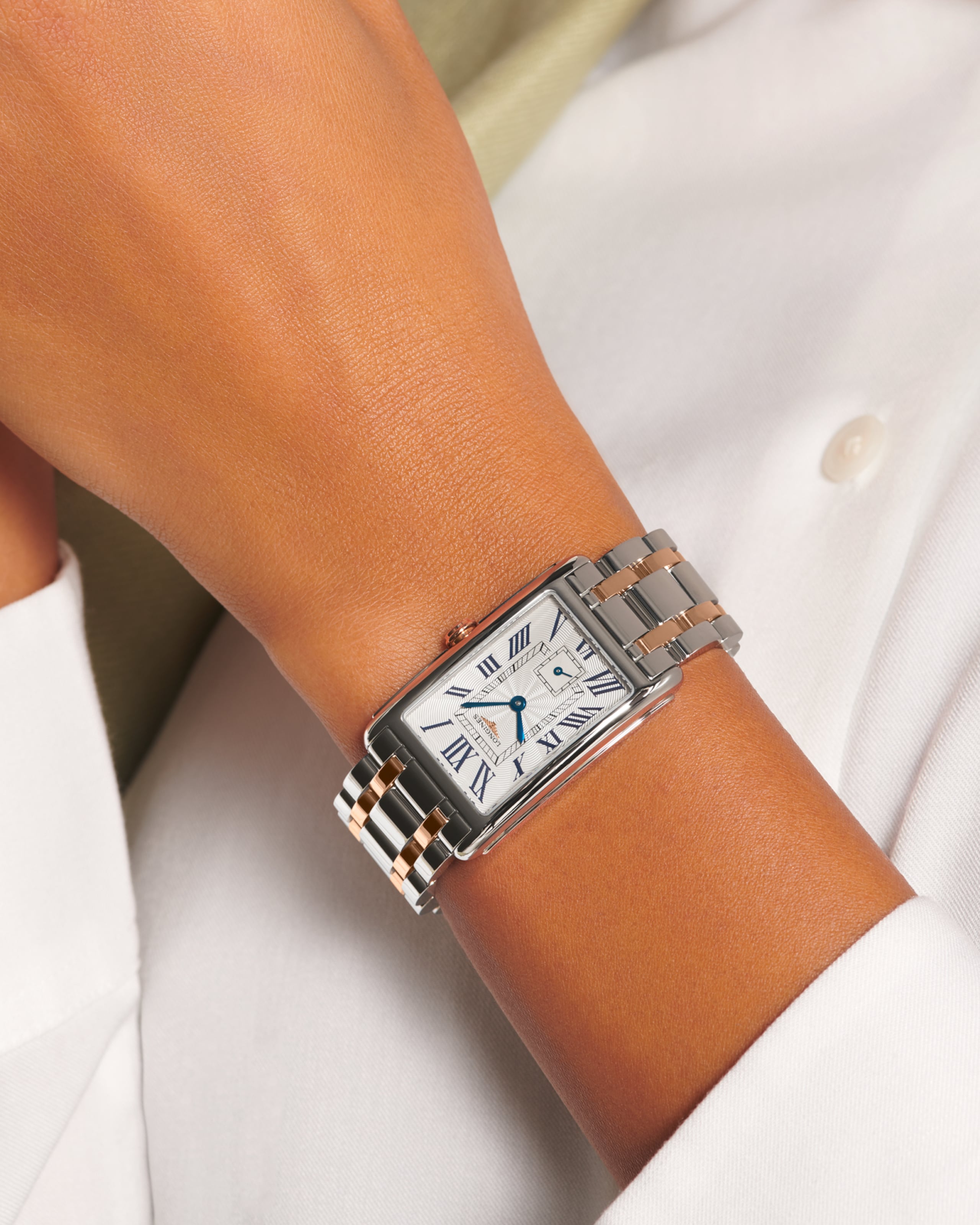Longines DOLCEVITA quartz stainless steel with 18 karat pink gold crown Watch - L5.512.5.71.7