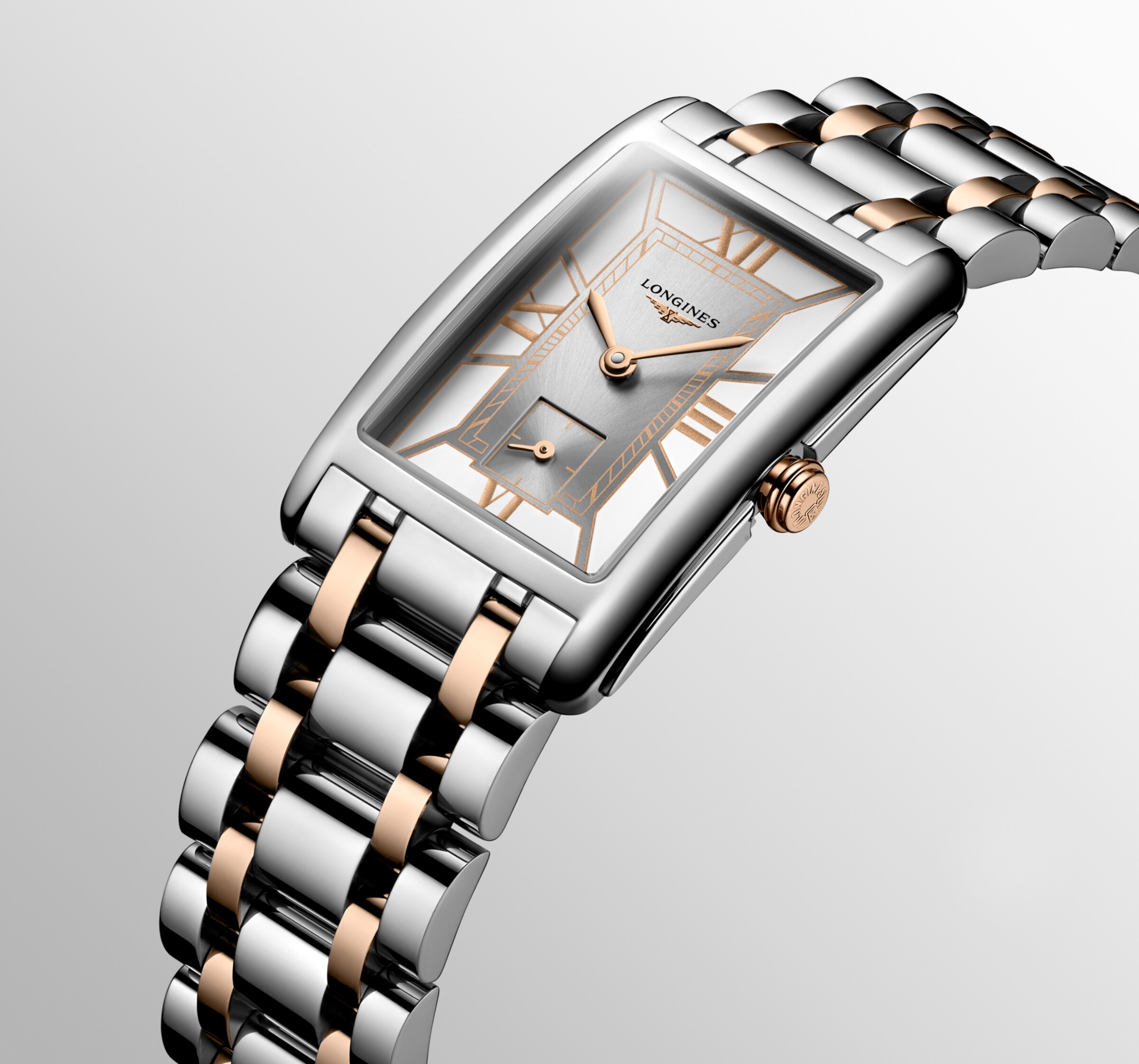 Longines DOLCEVITA Quartz Stainless steel with 18 karat pink gold crown Watch - L5.512.5.75.7