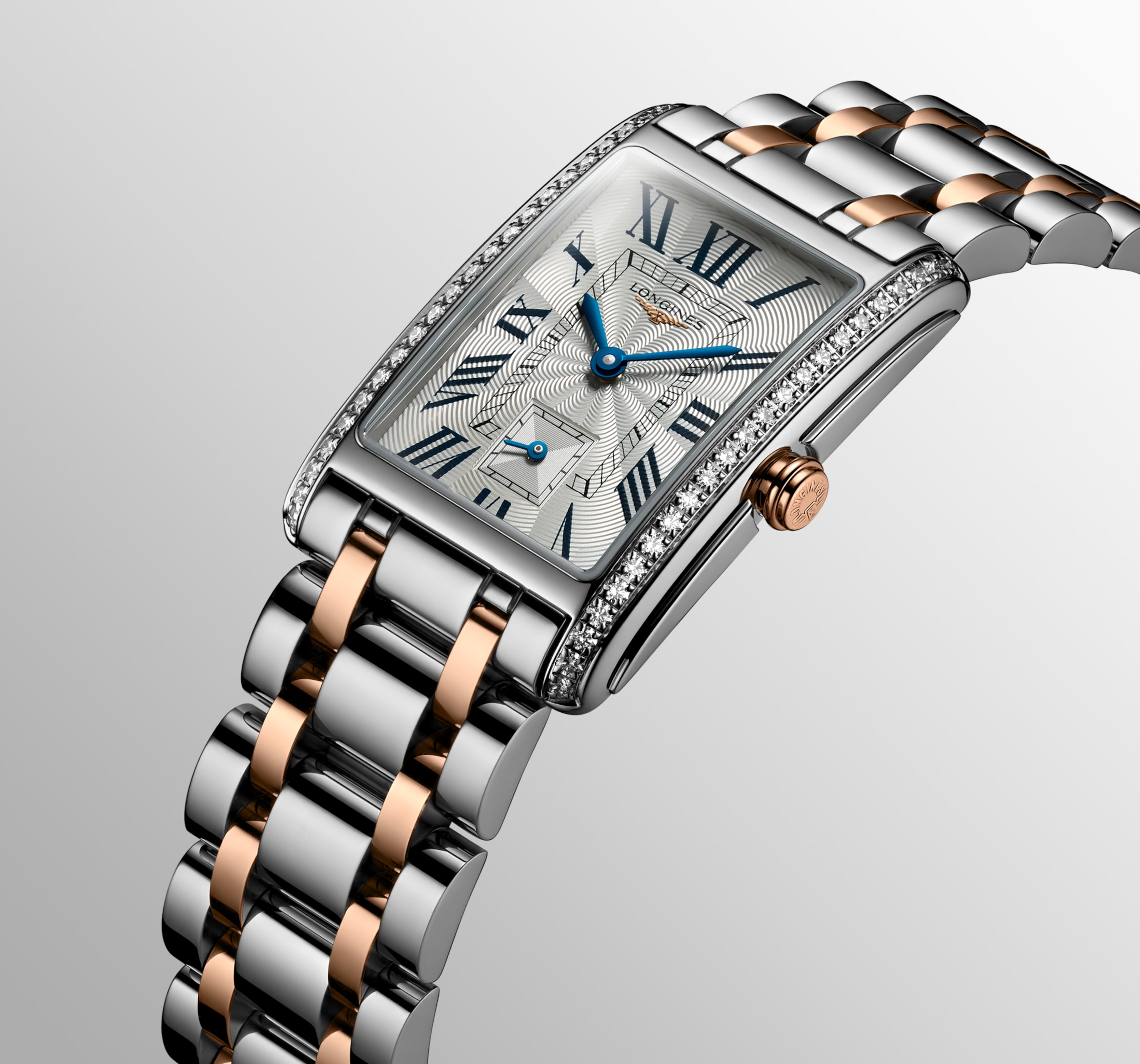 Longines DOLCEVITA quartz stainless steel with 18 karat pink gold crown Watch - L5.512.5.79.7