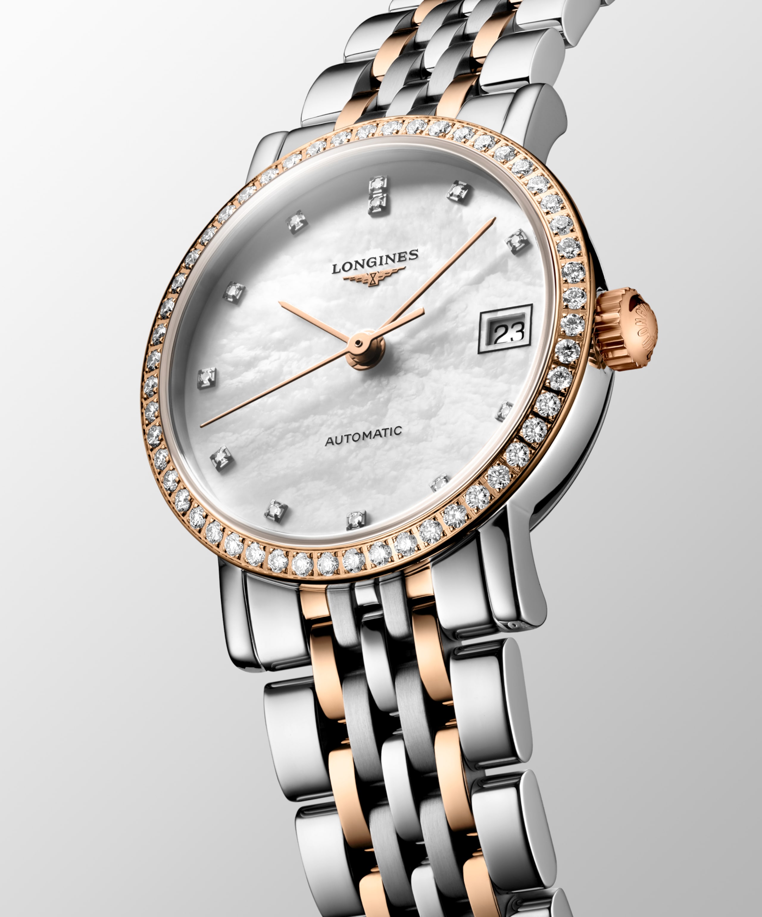 Longines ELEGANT COLLECTION automatic stainless steel and 18 karat pink gold Watch - L4.309.5.81.7