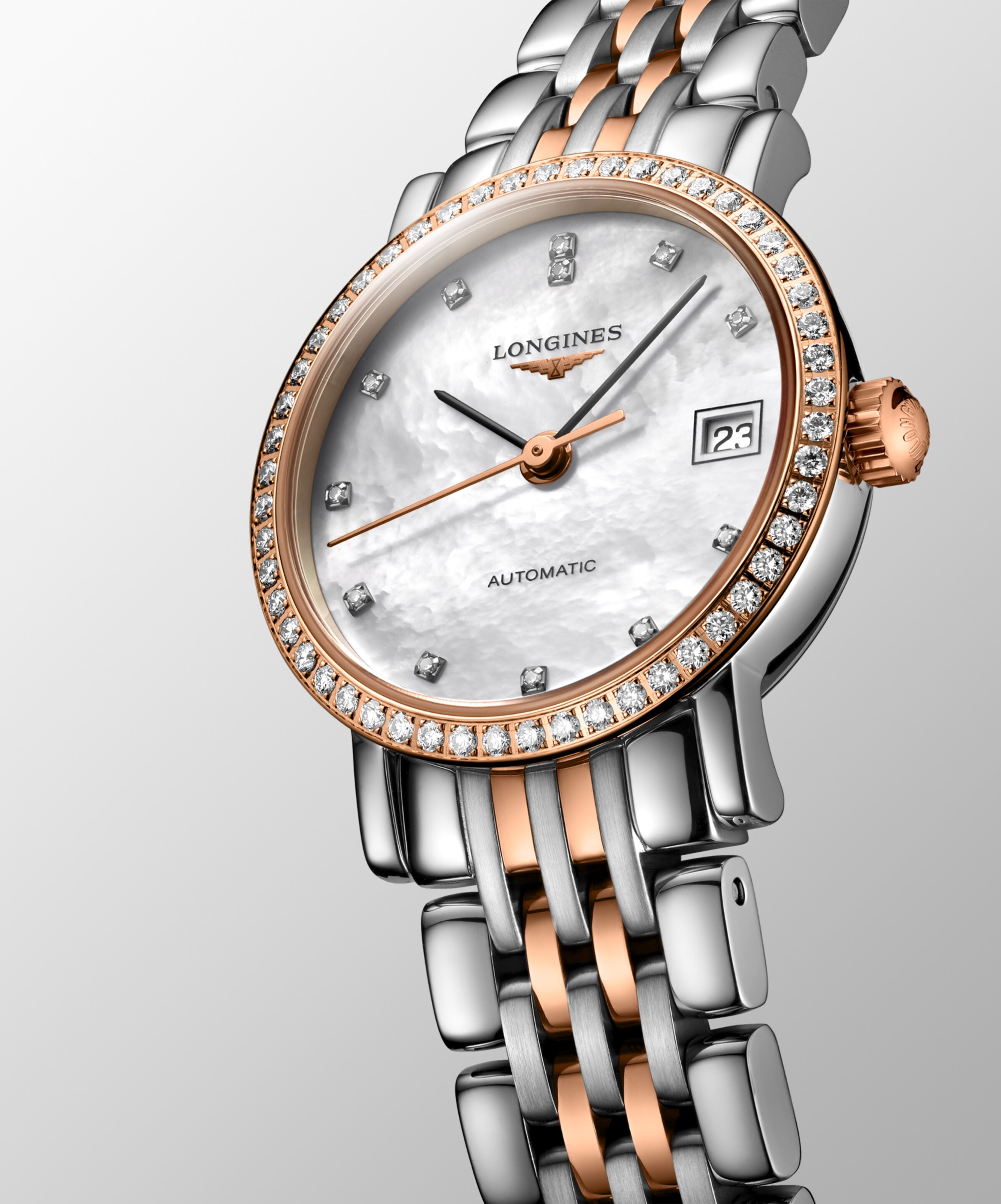 Longines ELEGANT COLLECTION Automatic Stainless steel and 18 karat pink gold Watch - L4.309.5.88.7