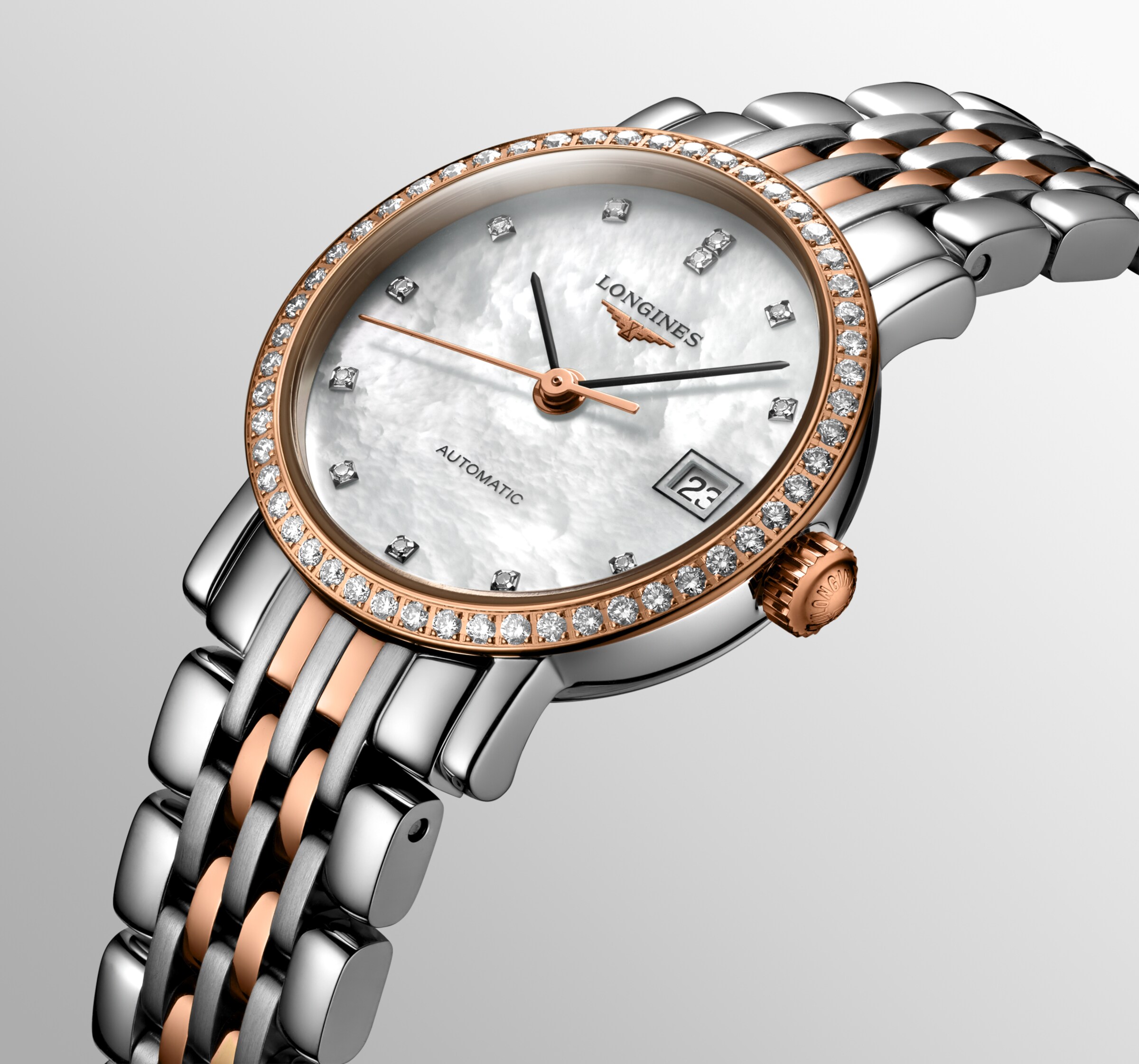 Longines ELEGANT COLLECTION Automatic Stainless steel and 18 karat pink gold Watch - L4.309.5.88.7