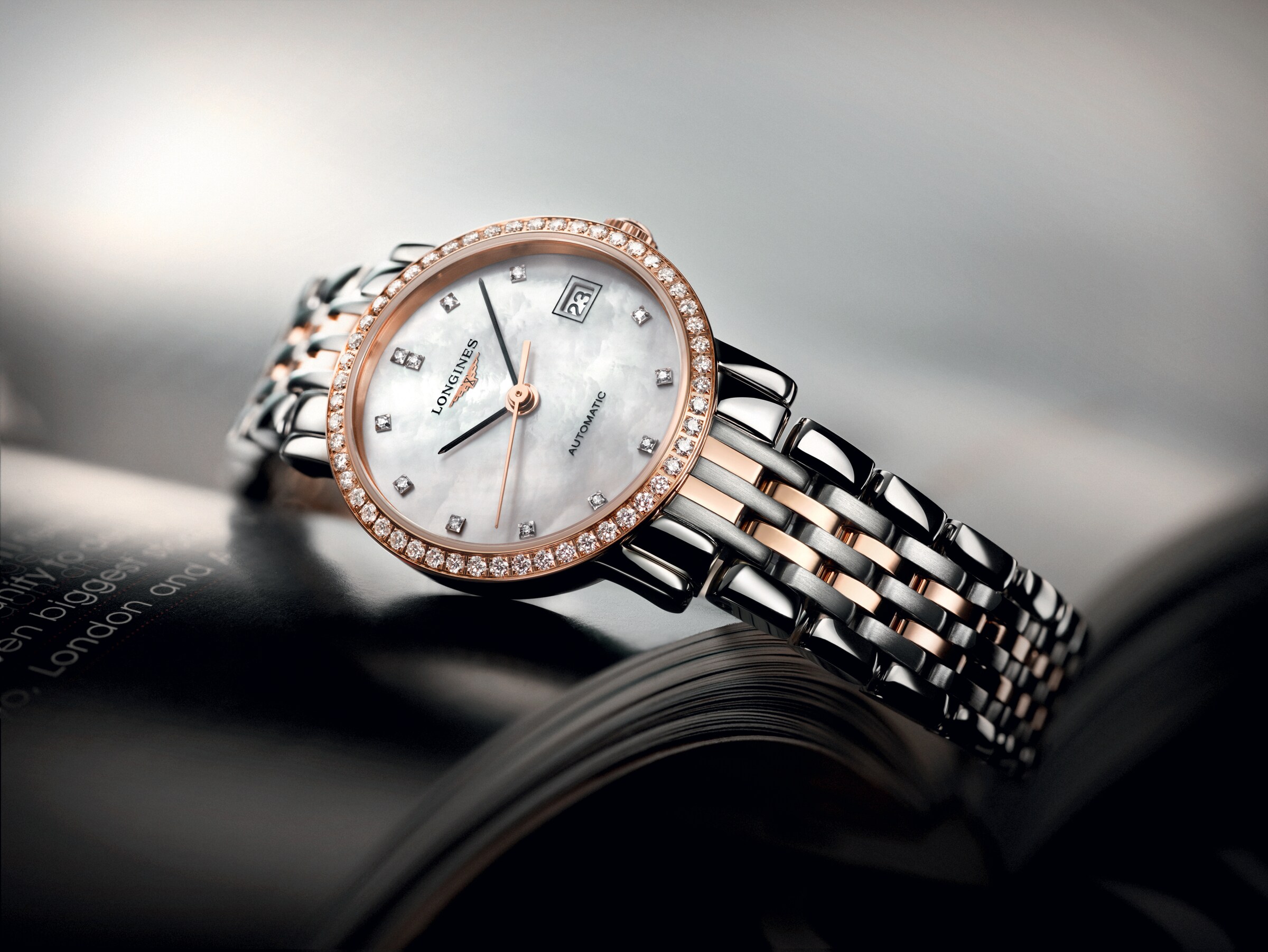 Longines ELEGANT COLLECTION Automatic Stainless steel and 18 karat pink gold Watch - L4.309.5.88.7