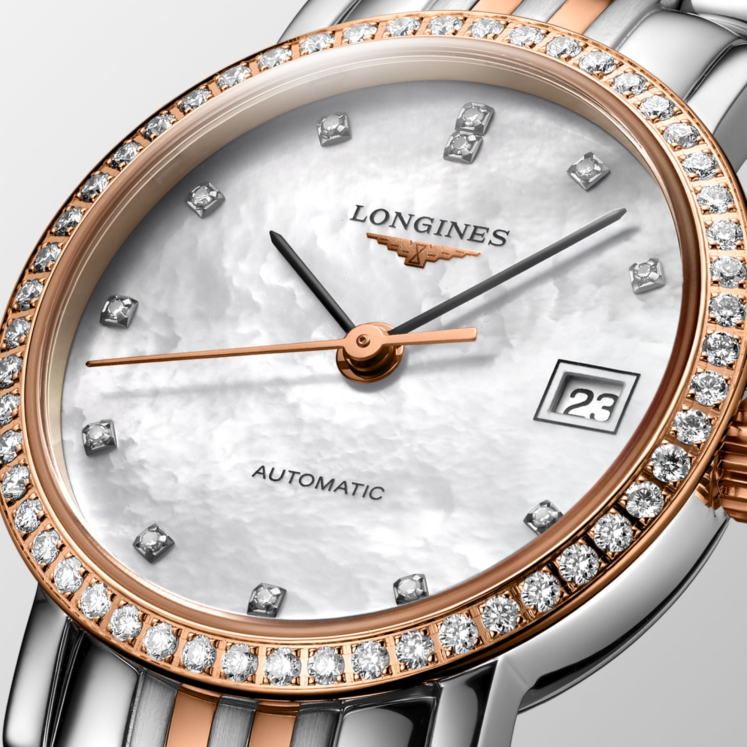 Longines ELEGANT COLLECTION Automatic Stainless steel and 18 karat pink gold Watch - L4.309.5.88.7