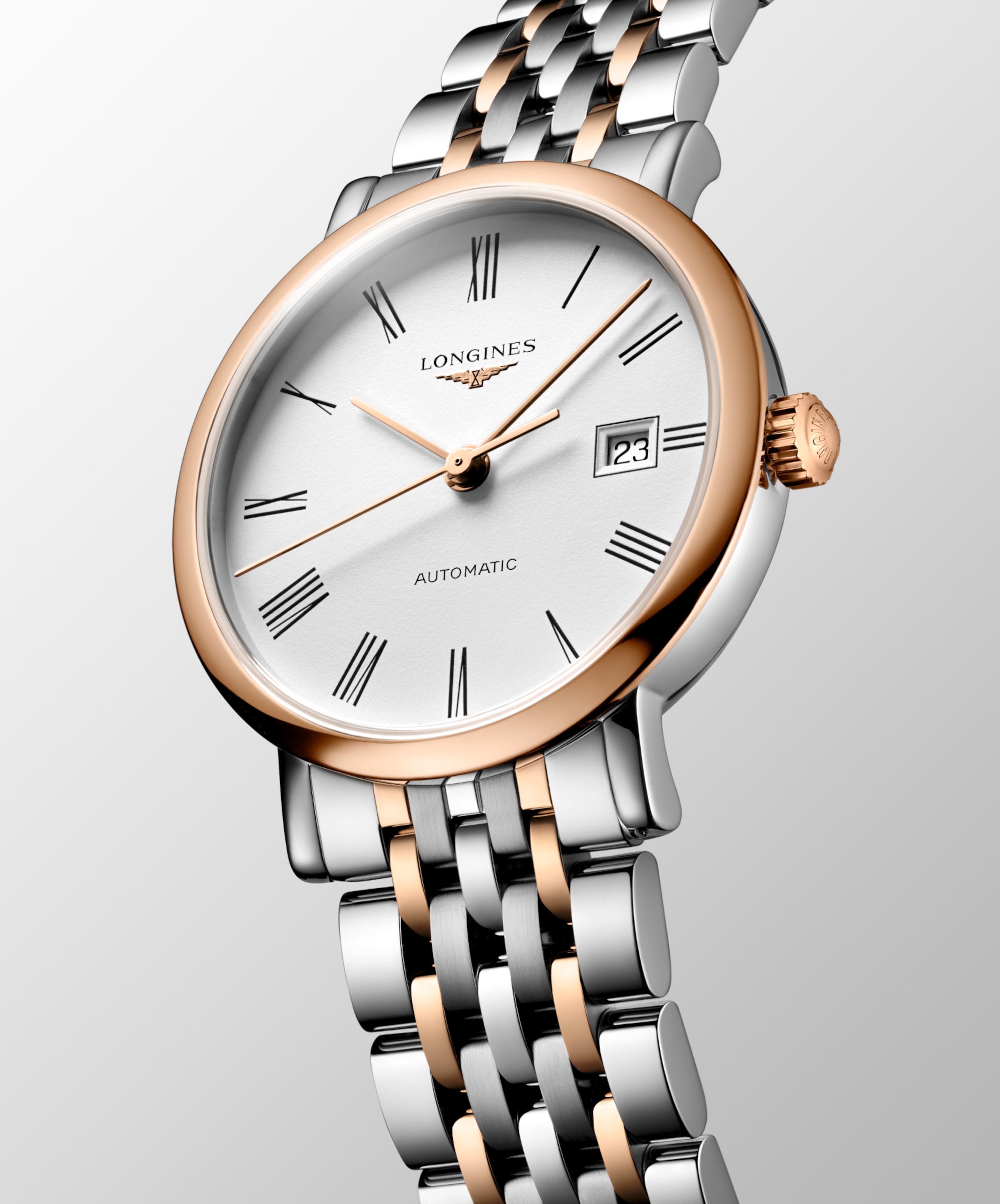 Longines ELEGANT COLLECTION automatic stainless steel and 18 karat pink gold cap 200 Watch - L4.310.5.18.7