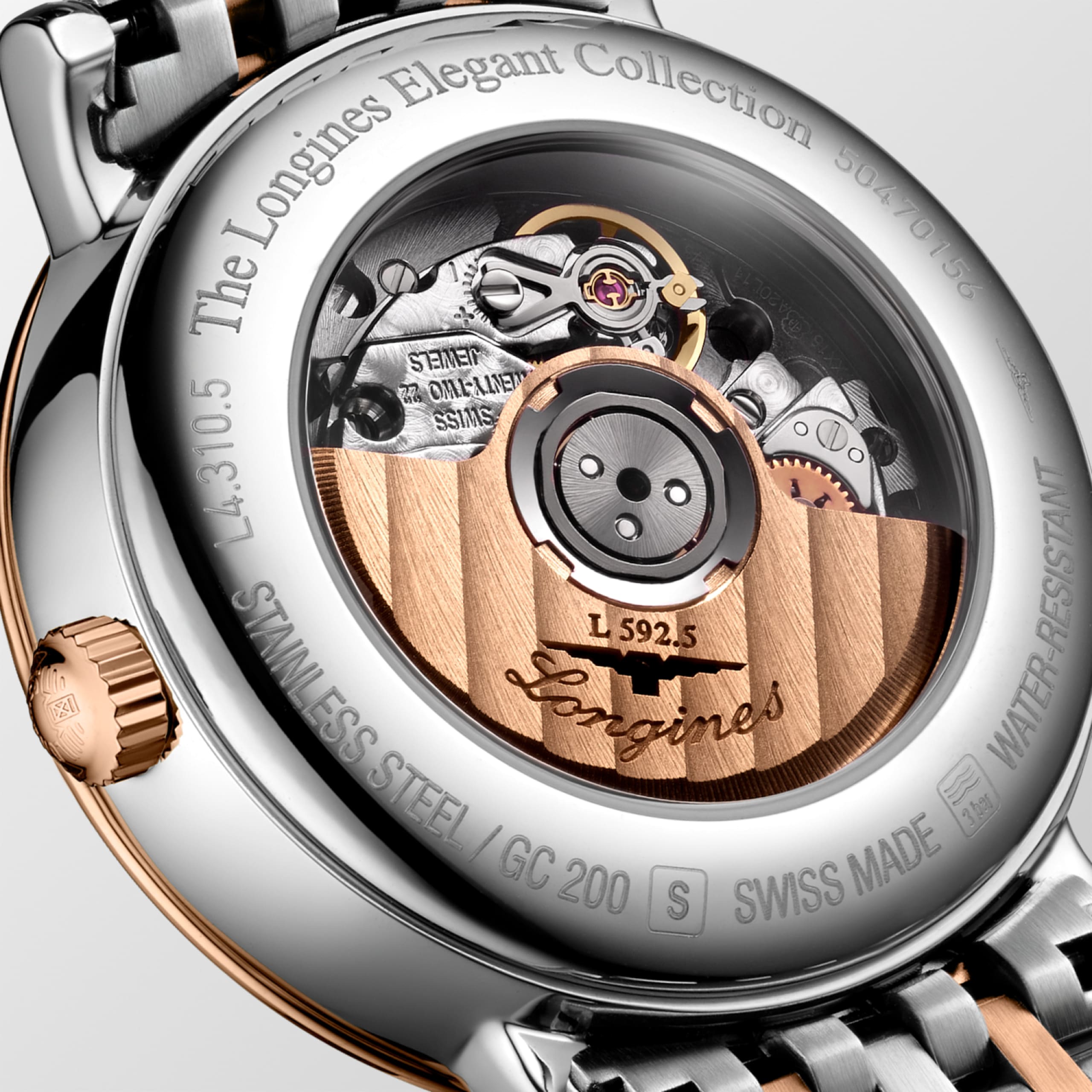 Longines ELEGANT COLLECTION automatique acier et or rose 18 carats Watch - L4.310.5.81.7