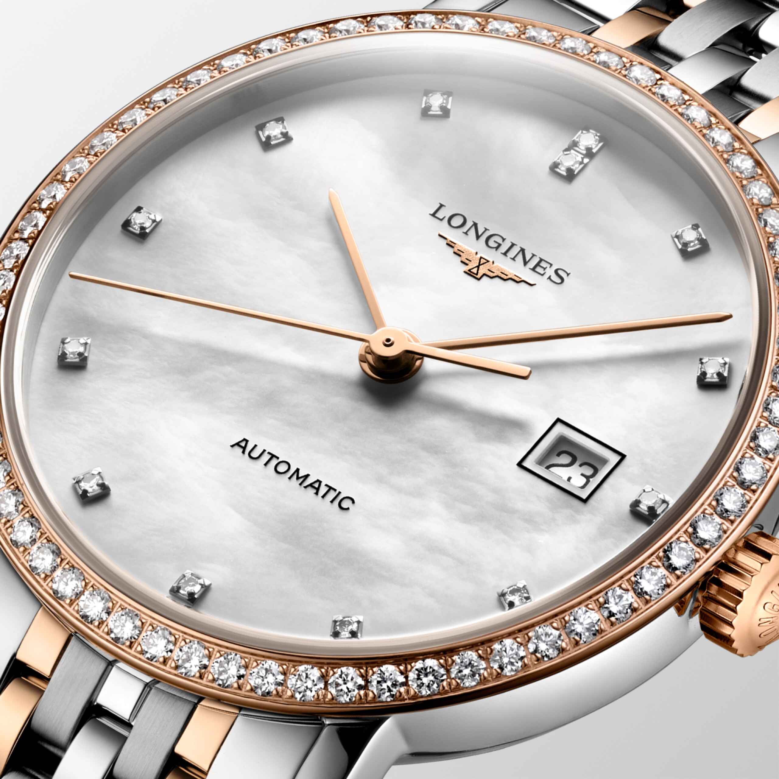 Longines ELEGANT COLLECTION automatique acier et or rose 18 carats Watch - L4.310.5.81.7