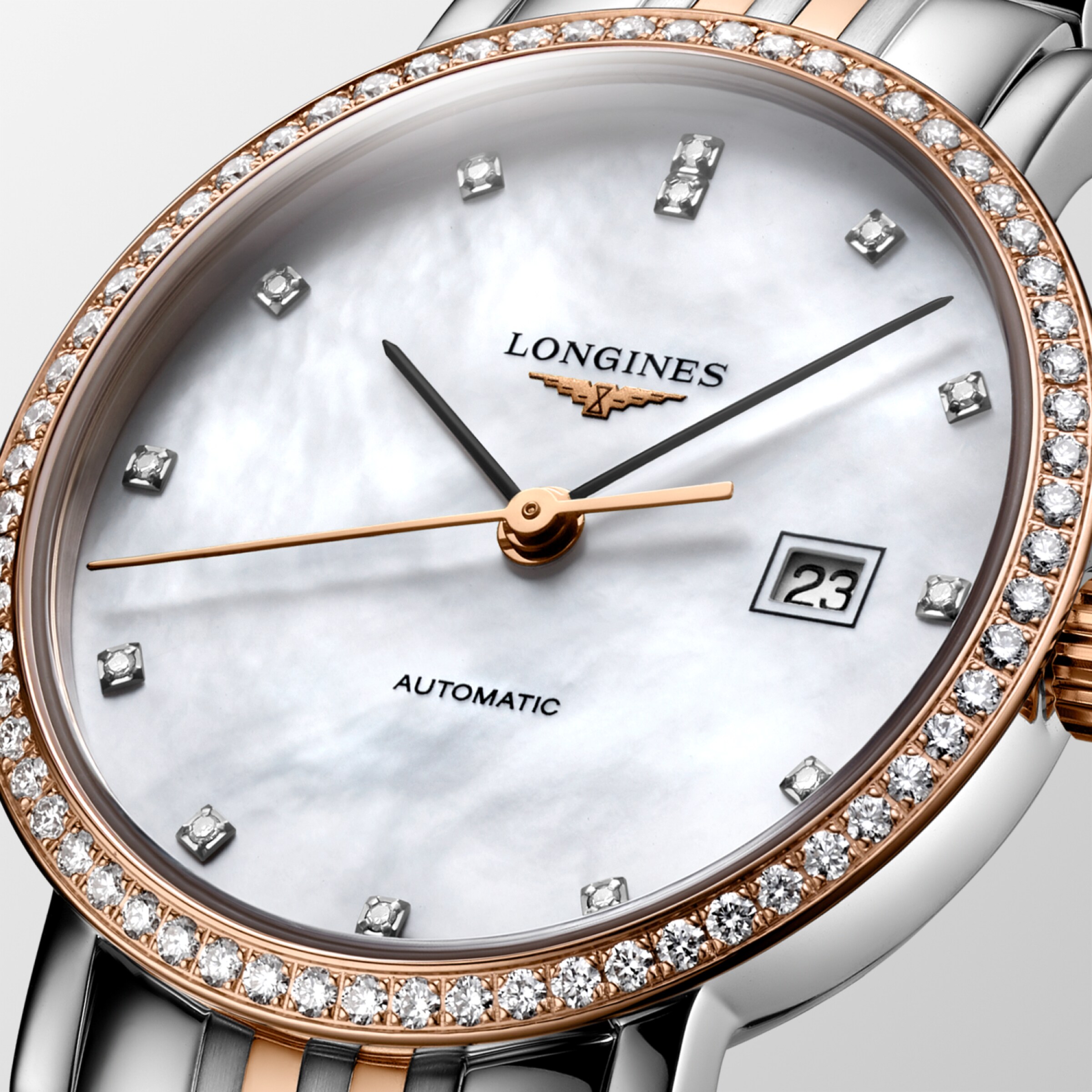 Longines ELEGANT COLLECTION Automatic Stainless steel and 18 karat pink gold Watch - L4.310.5.88.7