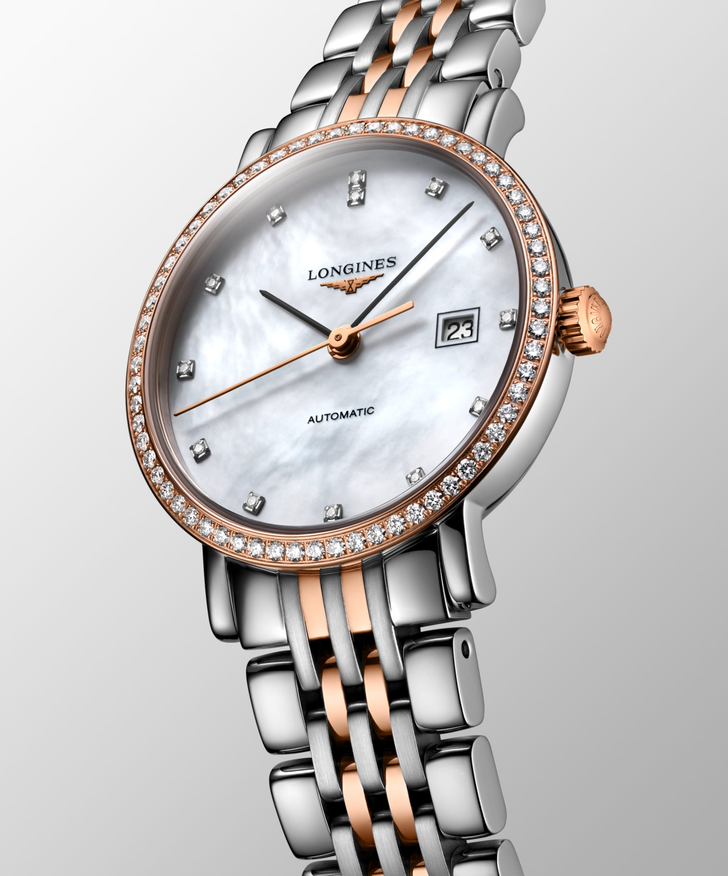 Longines ELEGANT COLLECTION Automatic Stainless steel and 18 karat pink gold Watch - L4.310.5.88.7